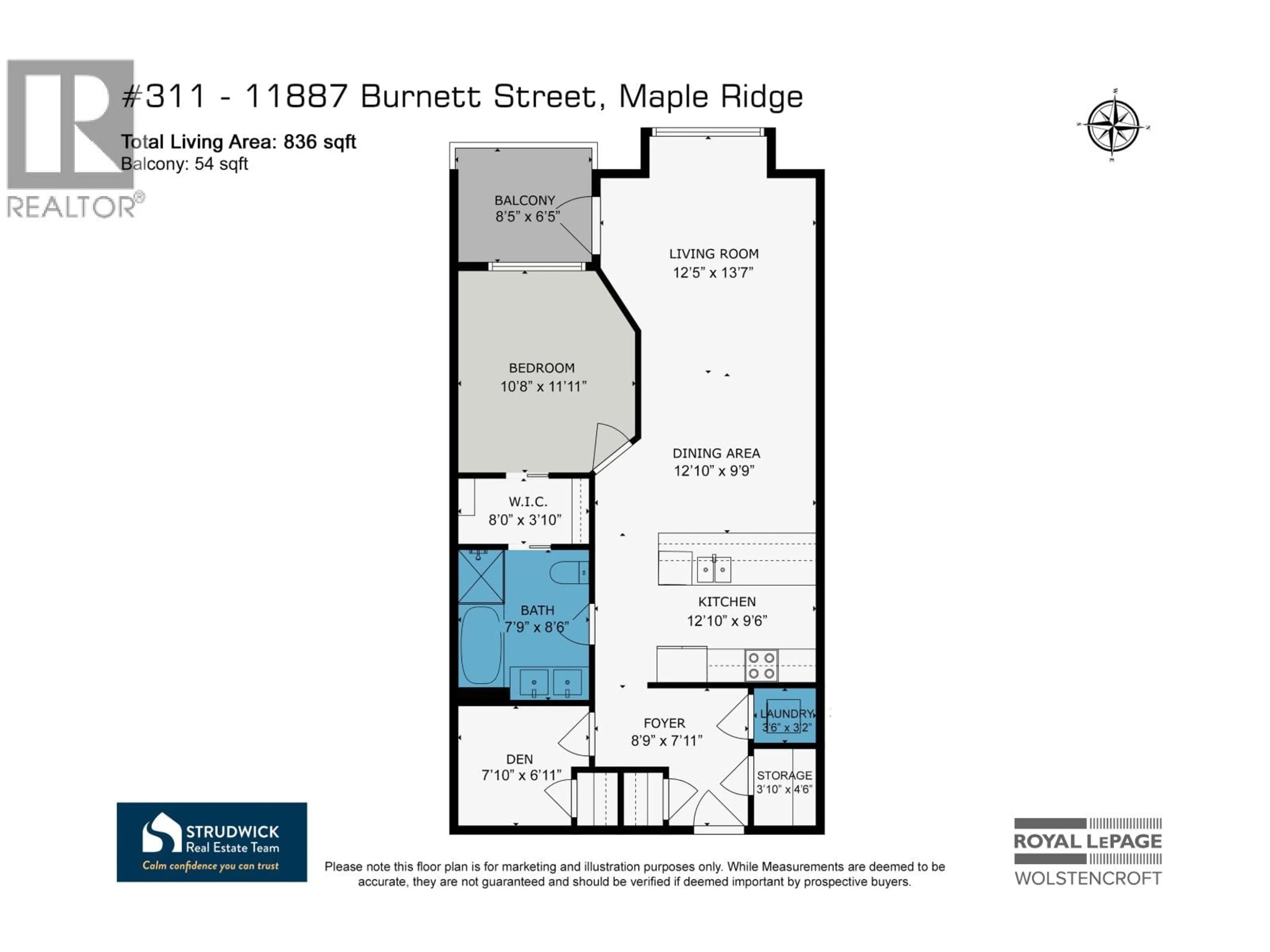 Floor plan for 311 - 11887 BURNETT STREET, Maple Ridge British Columbia V2X6P6