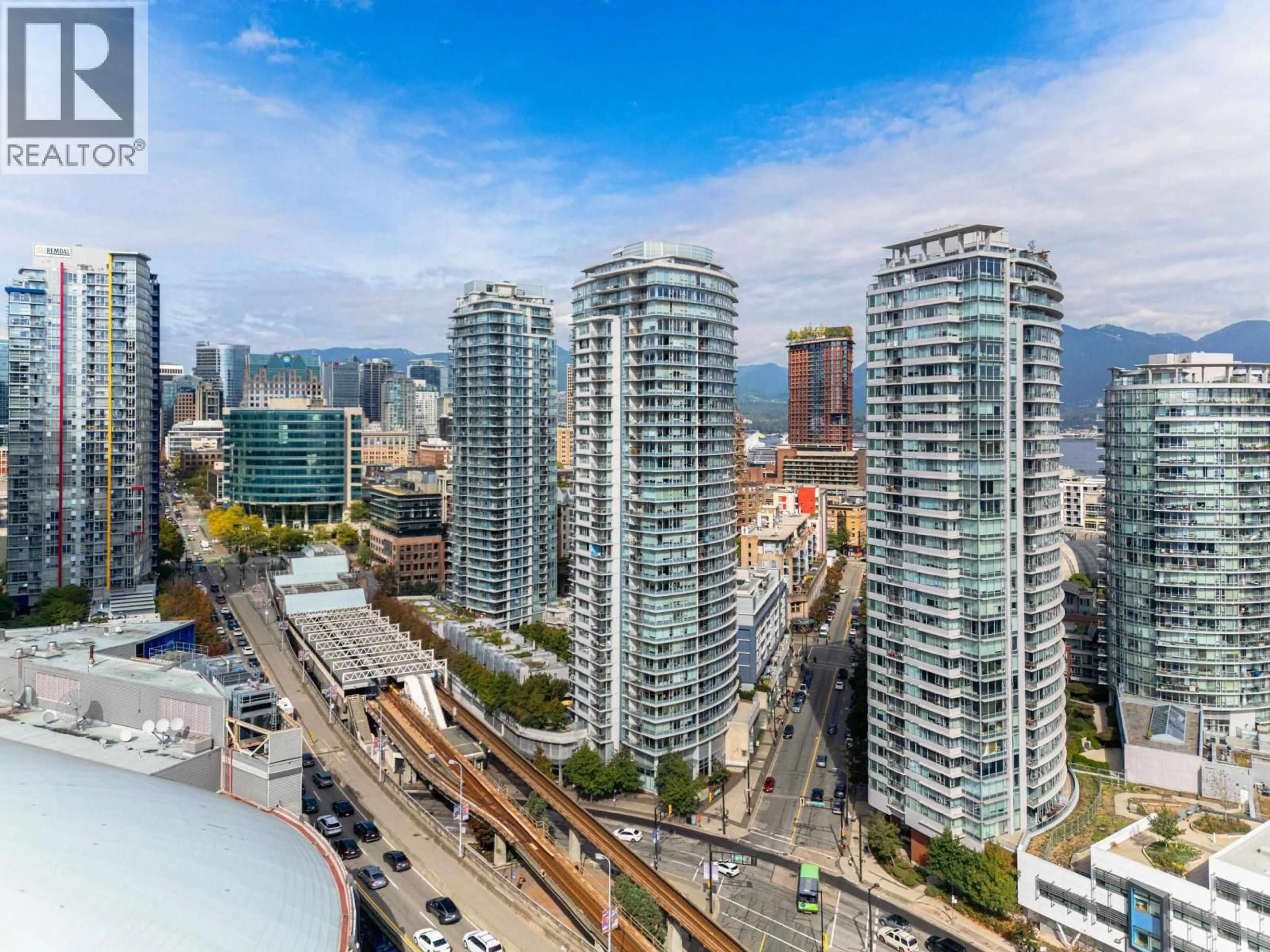 A pic from outside/outdoor area/front of a property/back of a property/a pic from drone, city buildings view from balcony for 301 - 689 ABBOTT STREET, Vancouver British Columbia V6B0J2