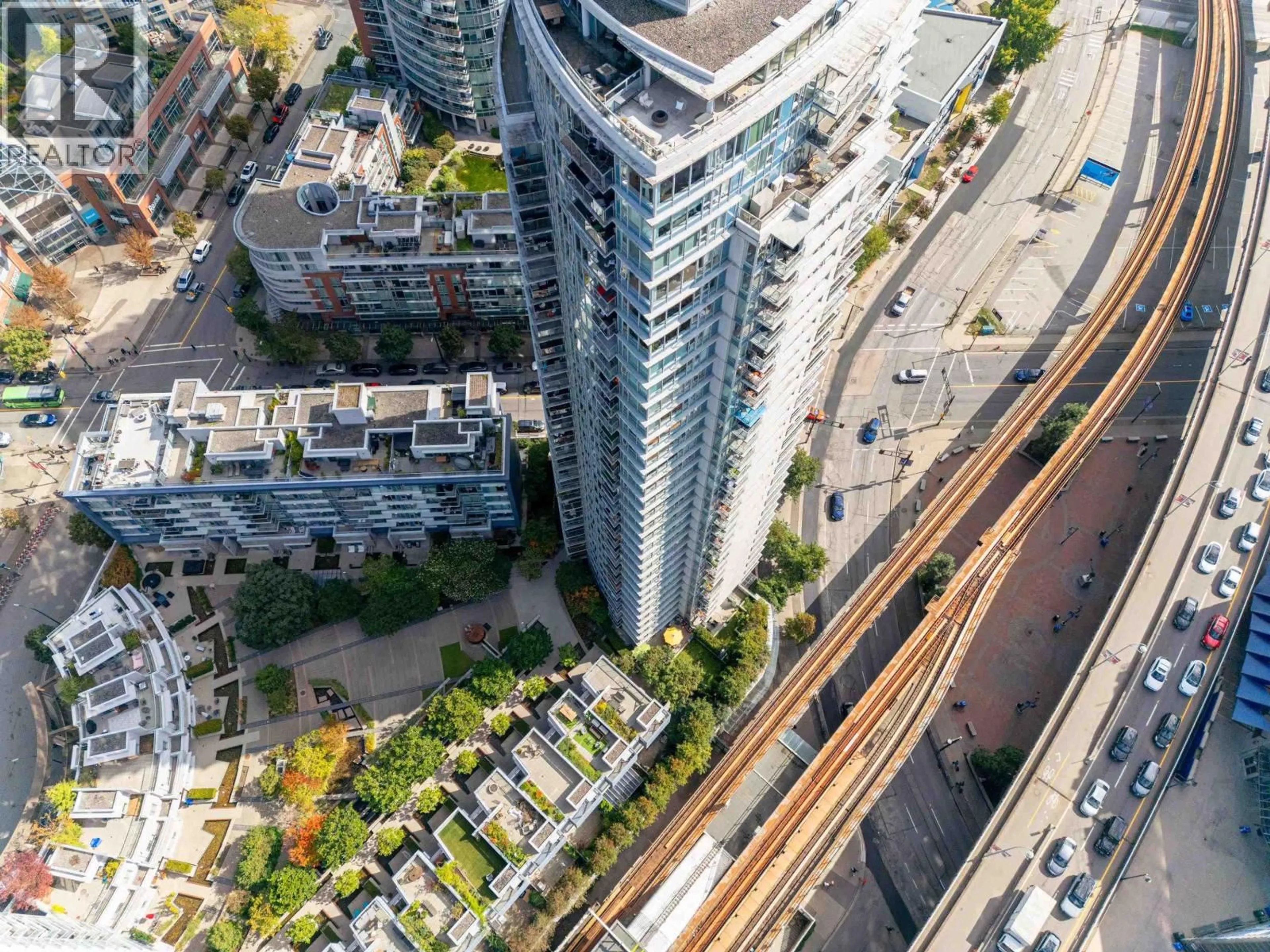 A pic from outside/outdoor area/front of a property/back of a property/a pic from drone, city buildings view from balcony for 301 - 689 ABBOTT STREET, Vancouver British Columbia V6B0J2