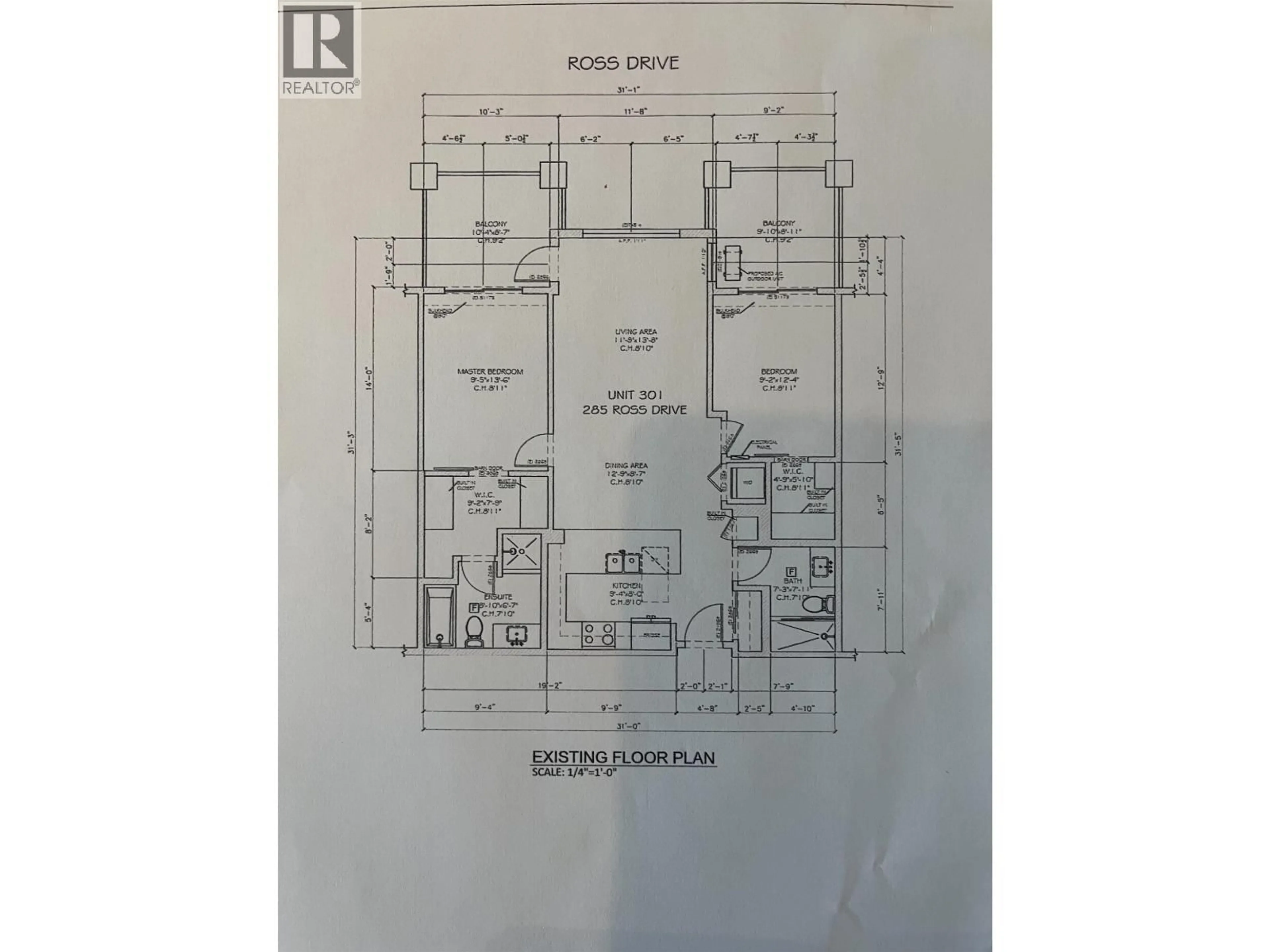 Floor plan for 301 - 285 ROSS DRIVE, New Westminster British Columbia V3L0B9