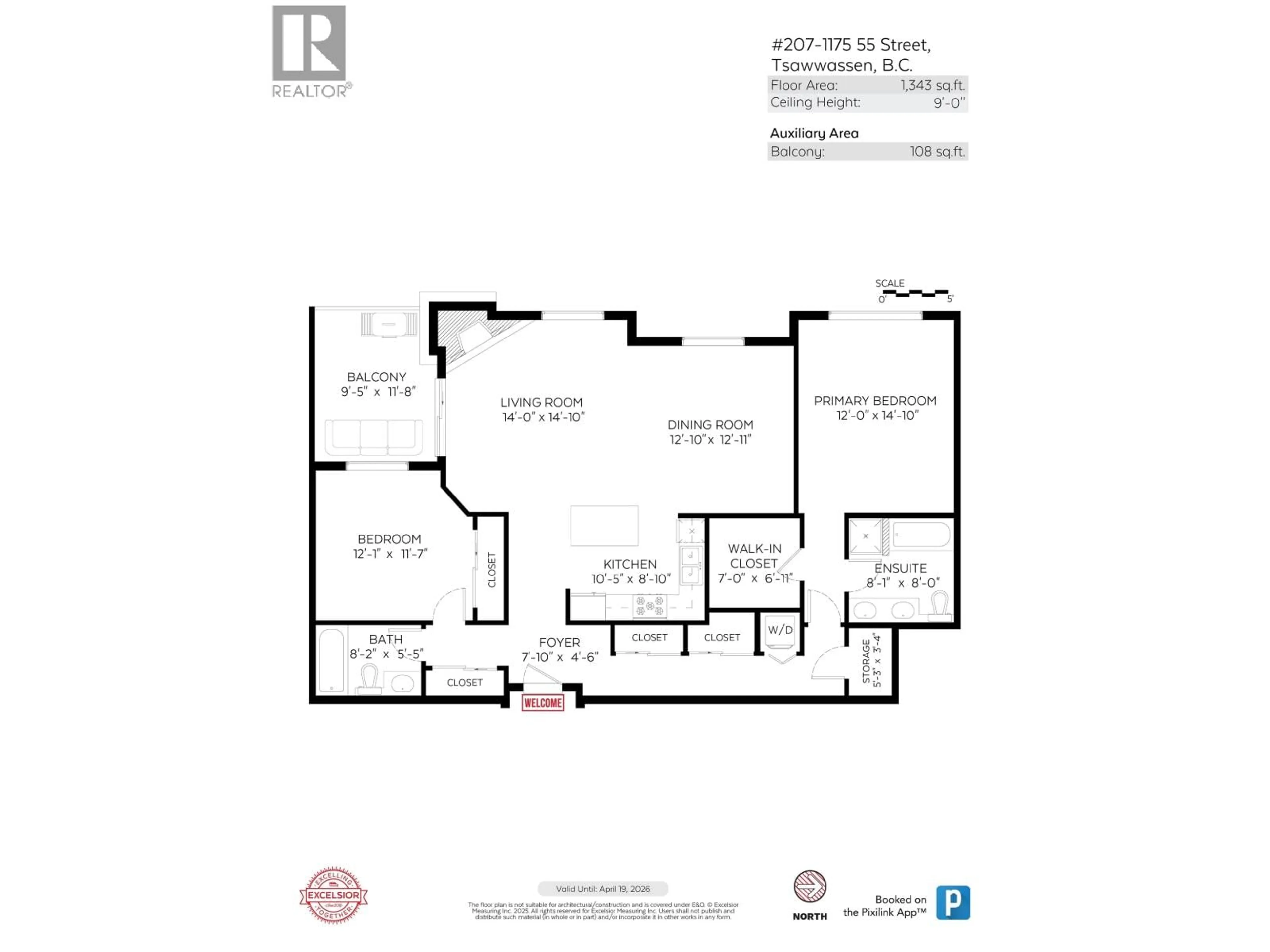 Floor plan for 207 - 1175 55 STREET, Delta British Columbia V4M3J9