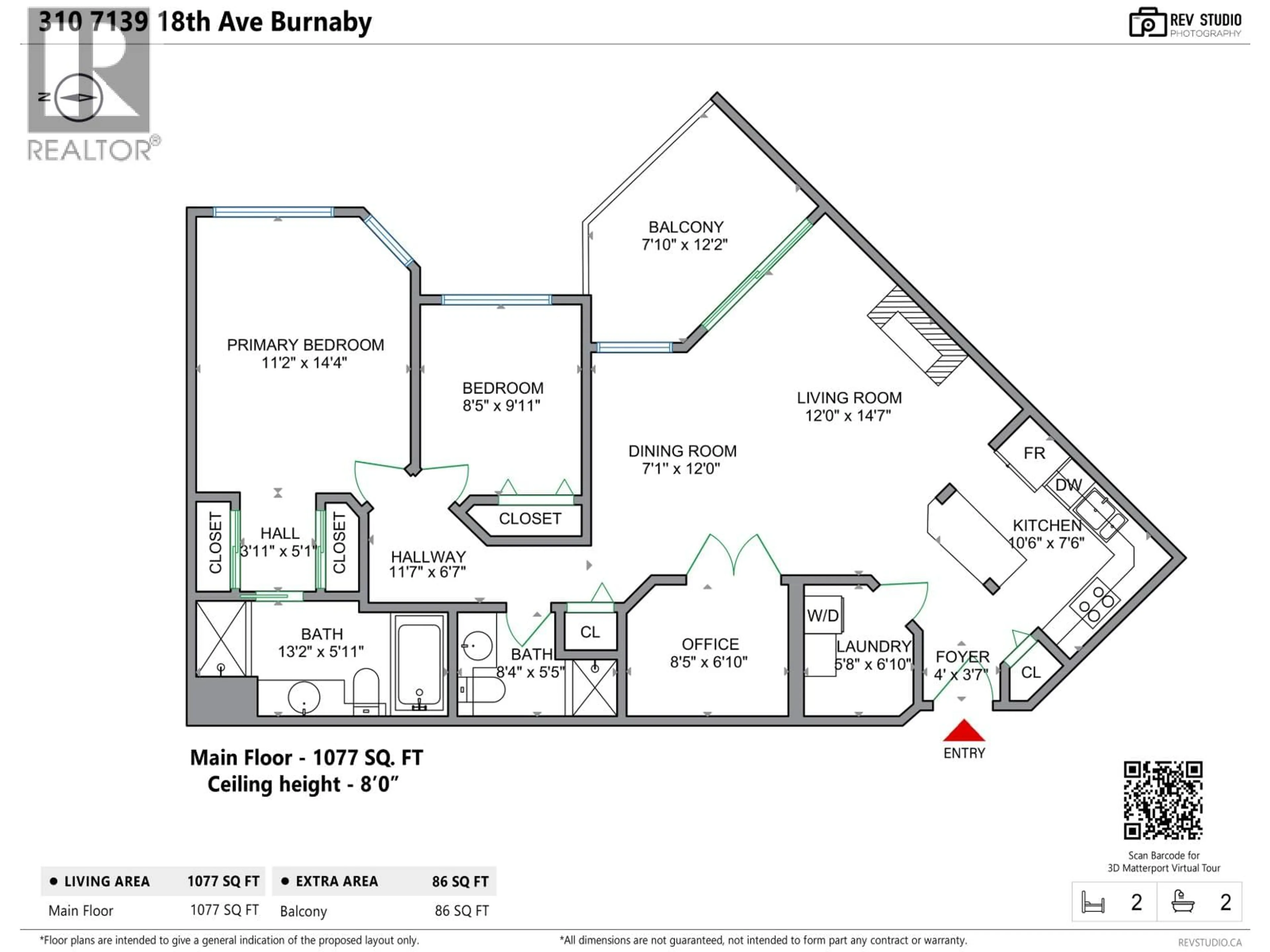 Floor plan for 310 - 7139 18TH AVENUE, Burnaby British Columbia V3N4Z3