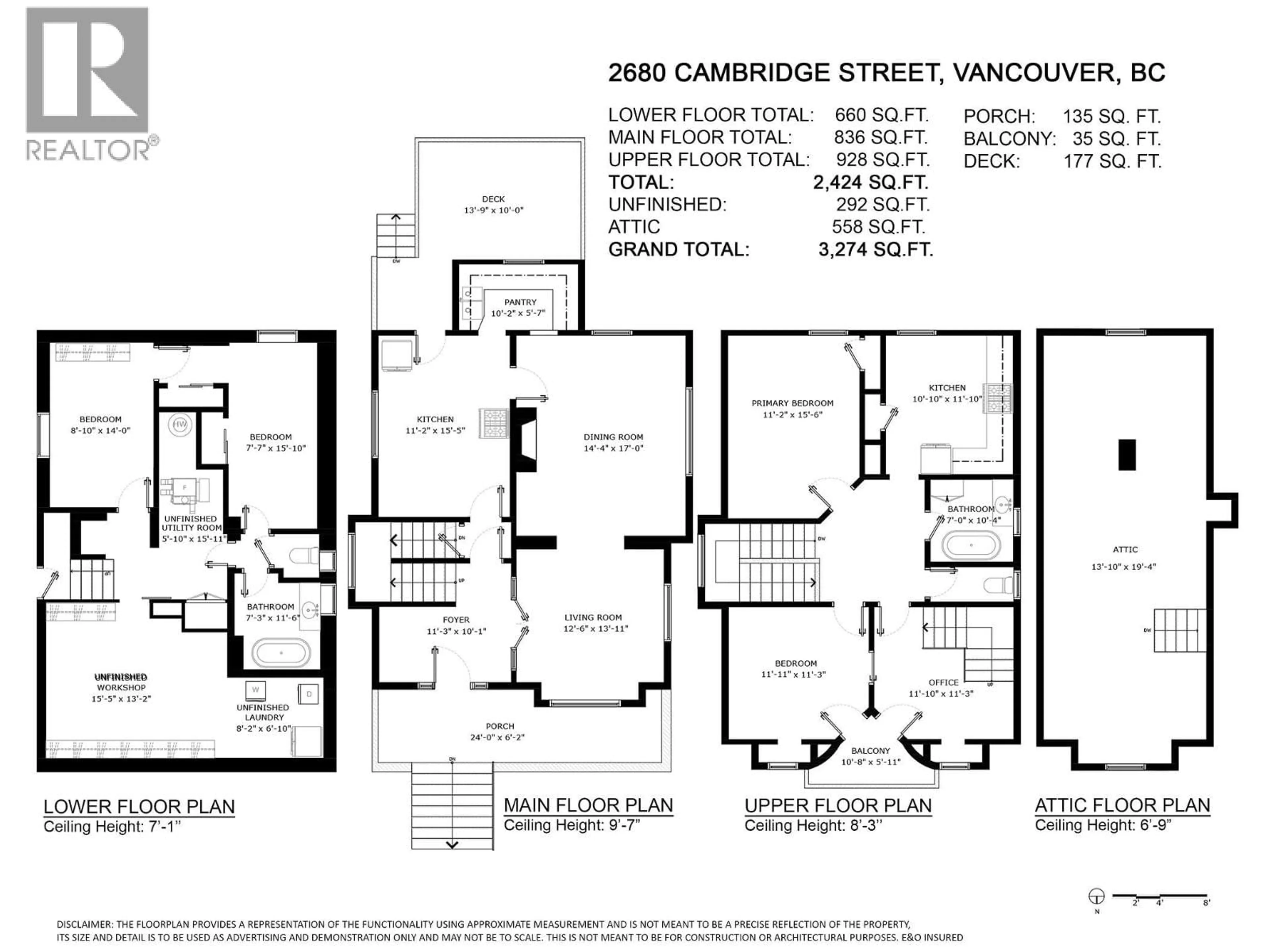 Floor plan for 2680 CAMBRIDGE STREET, Vancouver British Columbia V5K1L5