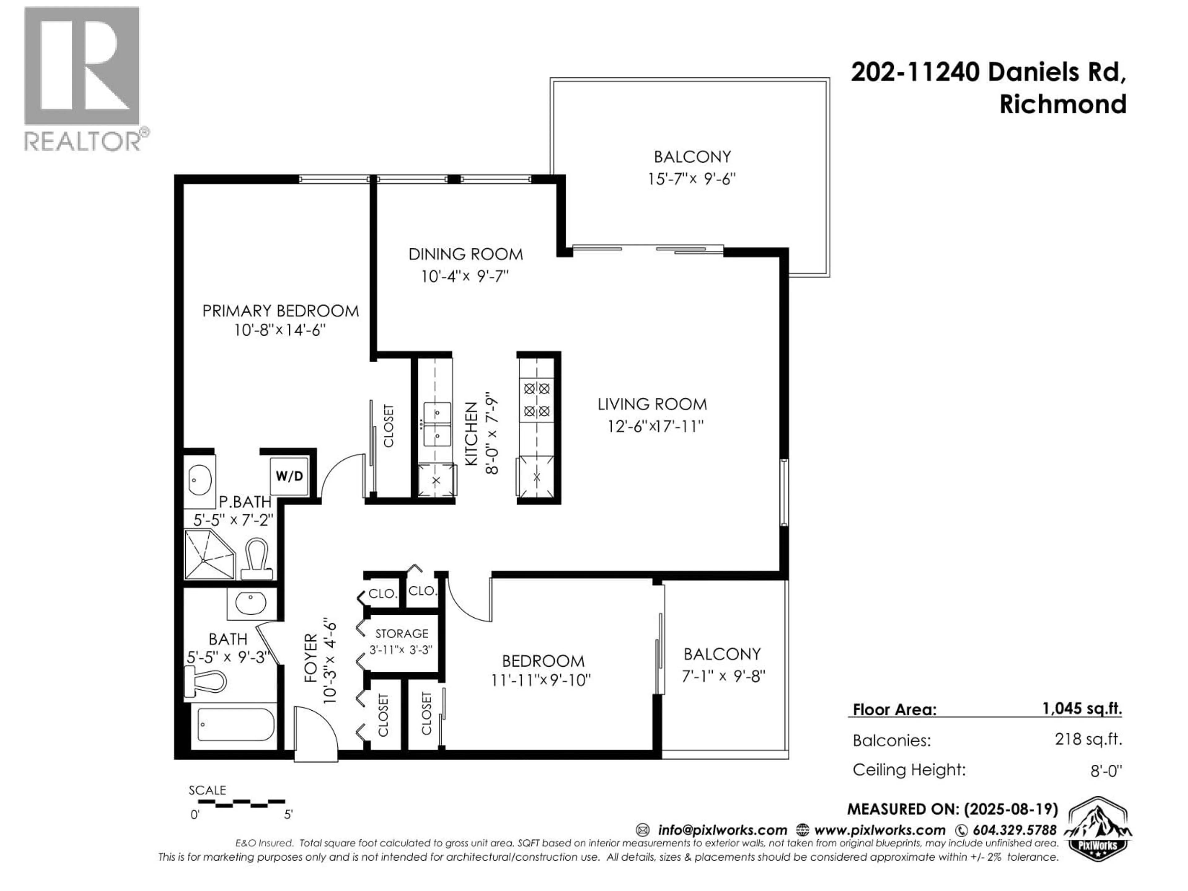 Floor plan for 202 - 11240 DANIELS ROAD, Richmond British Columbia V6X1M6