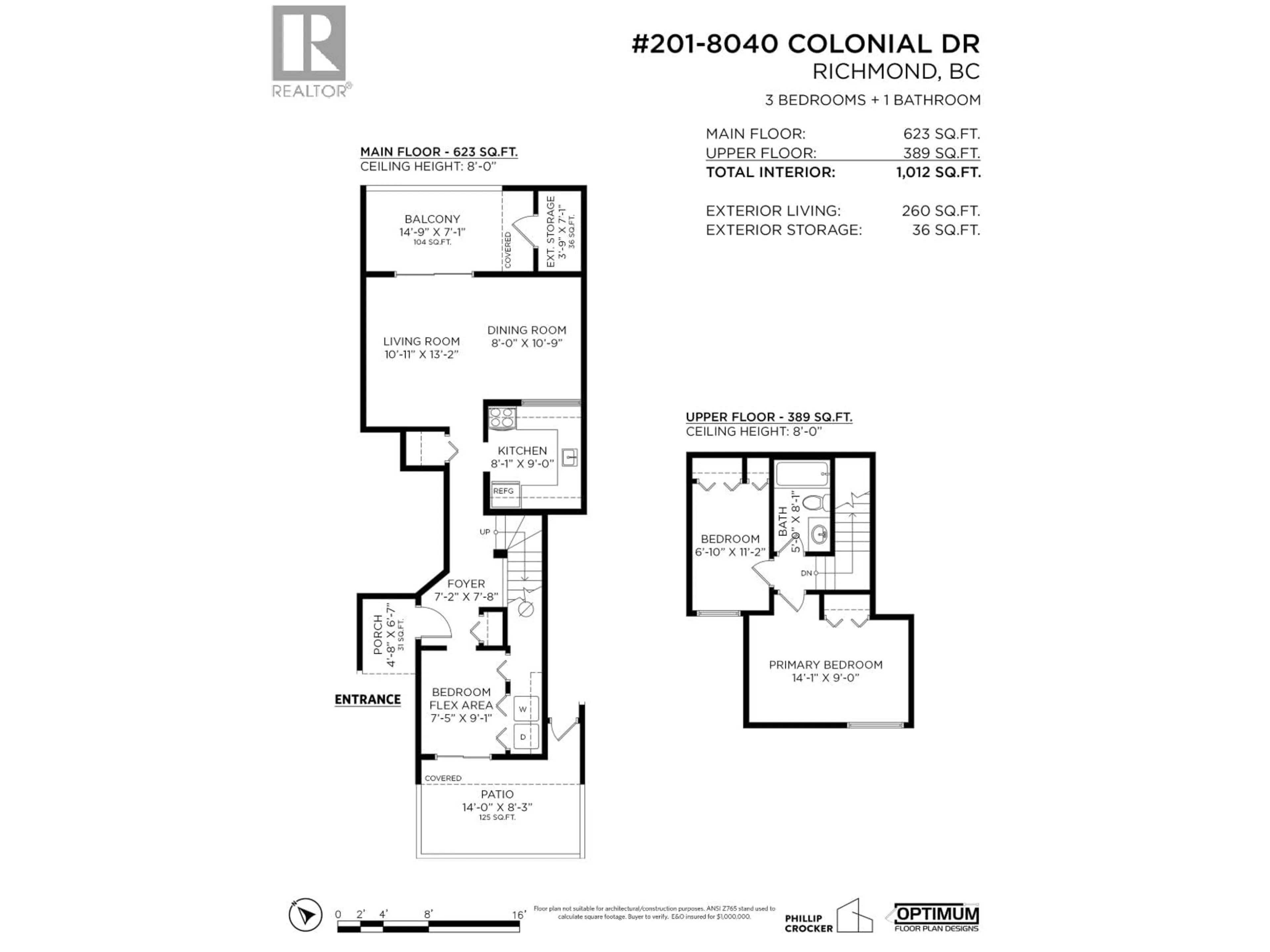 Floor plan for 201 - 8040 COLONIAL DRIVE, Richmond British Columbia V7C4V1
