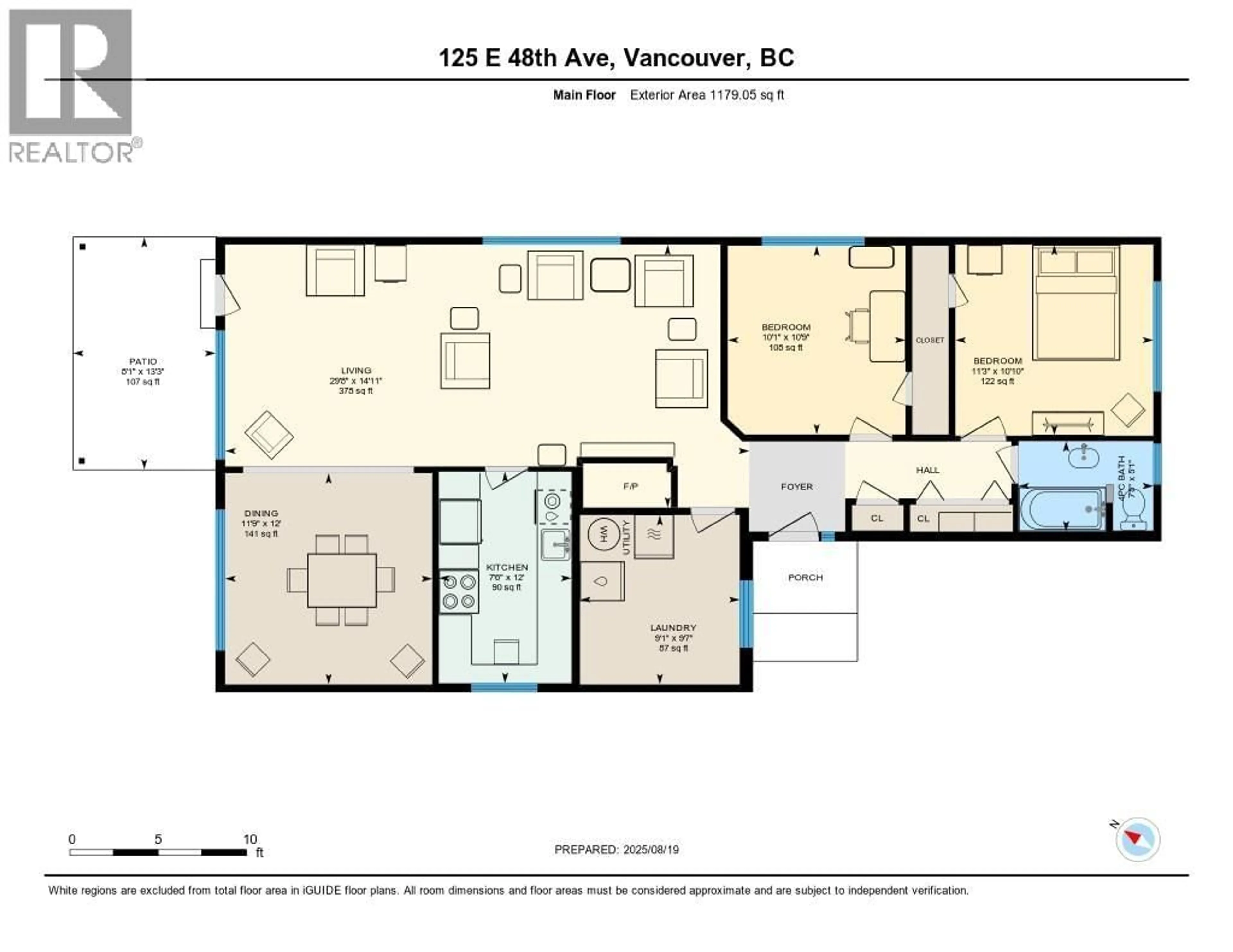 Floor plan for 125 48TH AVENUE, Vancouver British Columbia V5W2C7