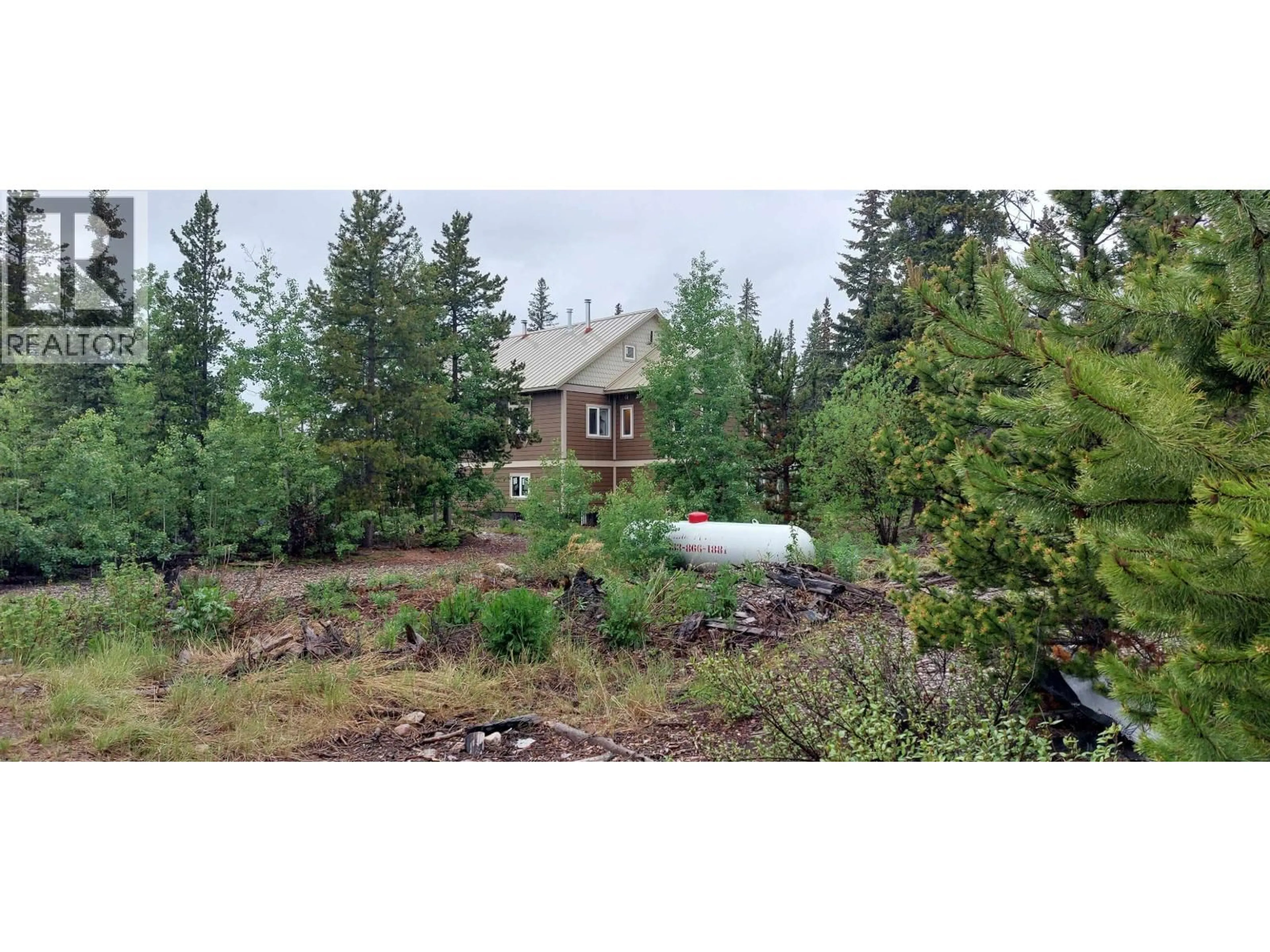 A pic from outside/outdoor area/front of a property/back of a property/a pic from drone, forest/trees view for 3400 CORVIN ROAD, Chilcotin British Columbia V0L1C0