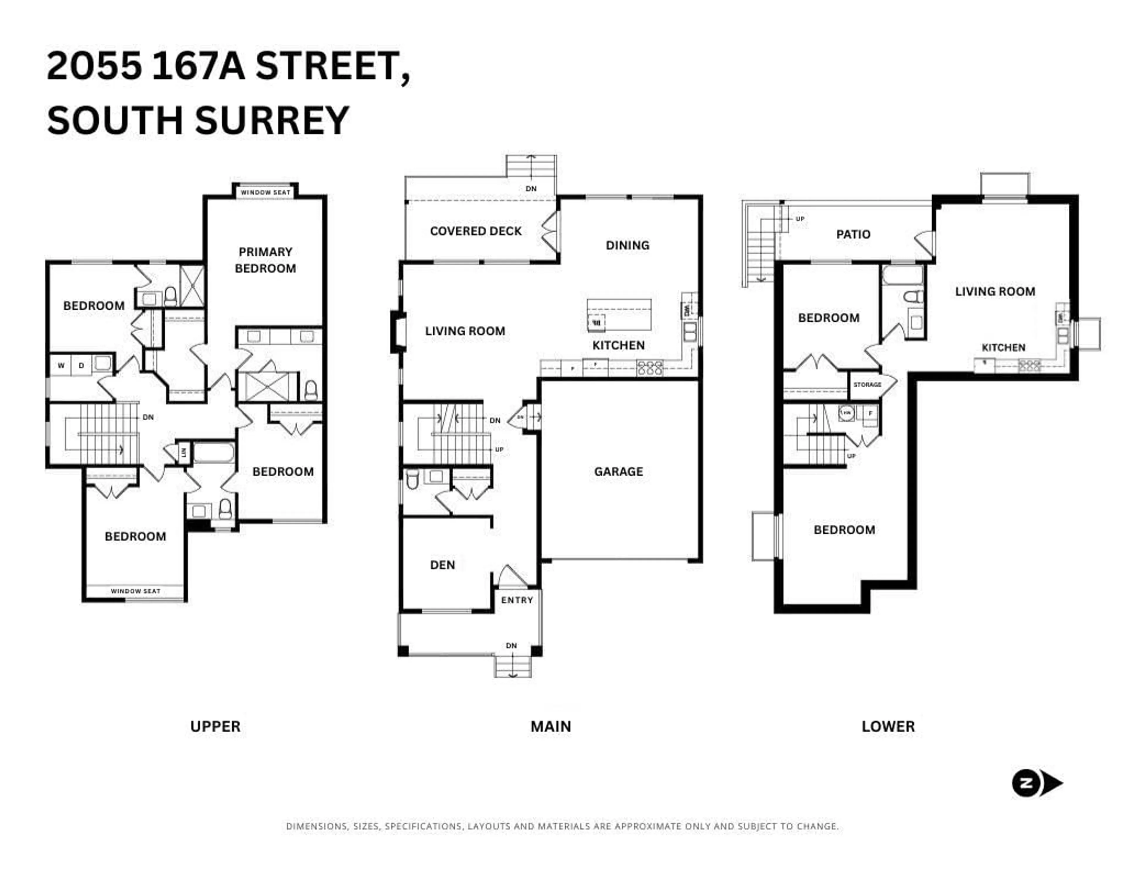 Floor plan for 2055 167A, Surrey British Columbia V3Z1J4