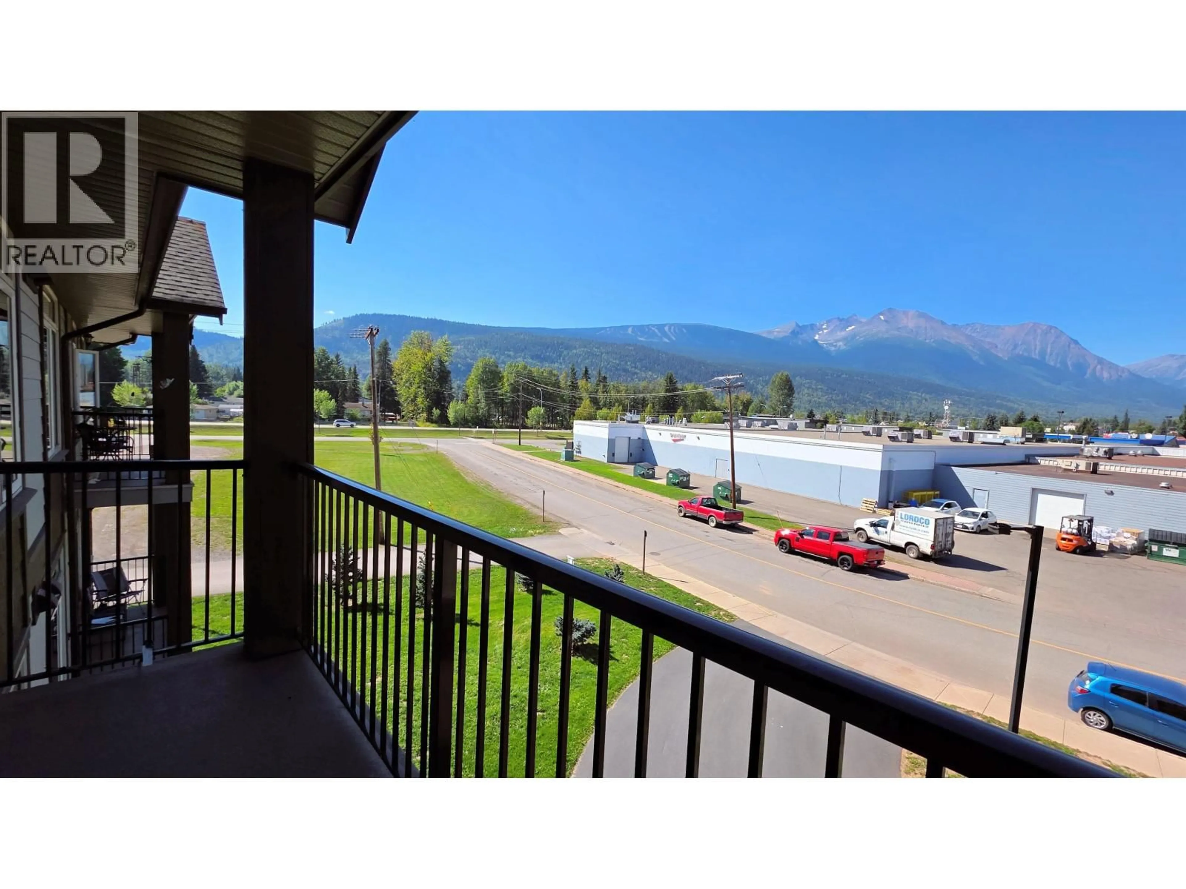 Balcony in the apartment, mountain view for 305 - 3684 PRINCESS CRESCENT, Smithers British Columbia V0J2N0