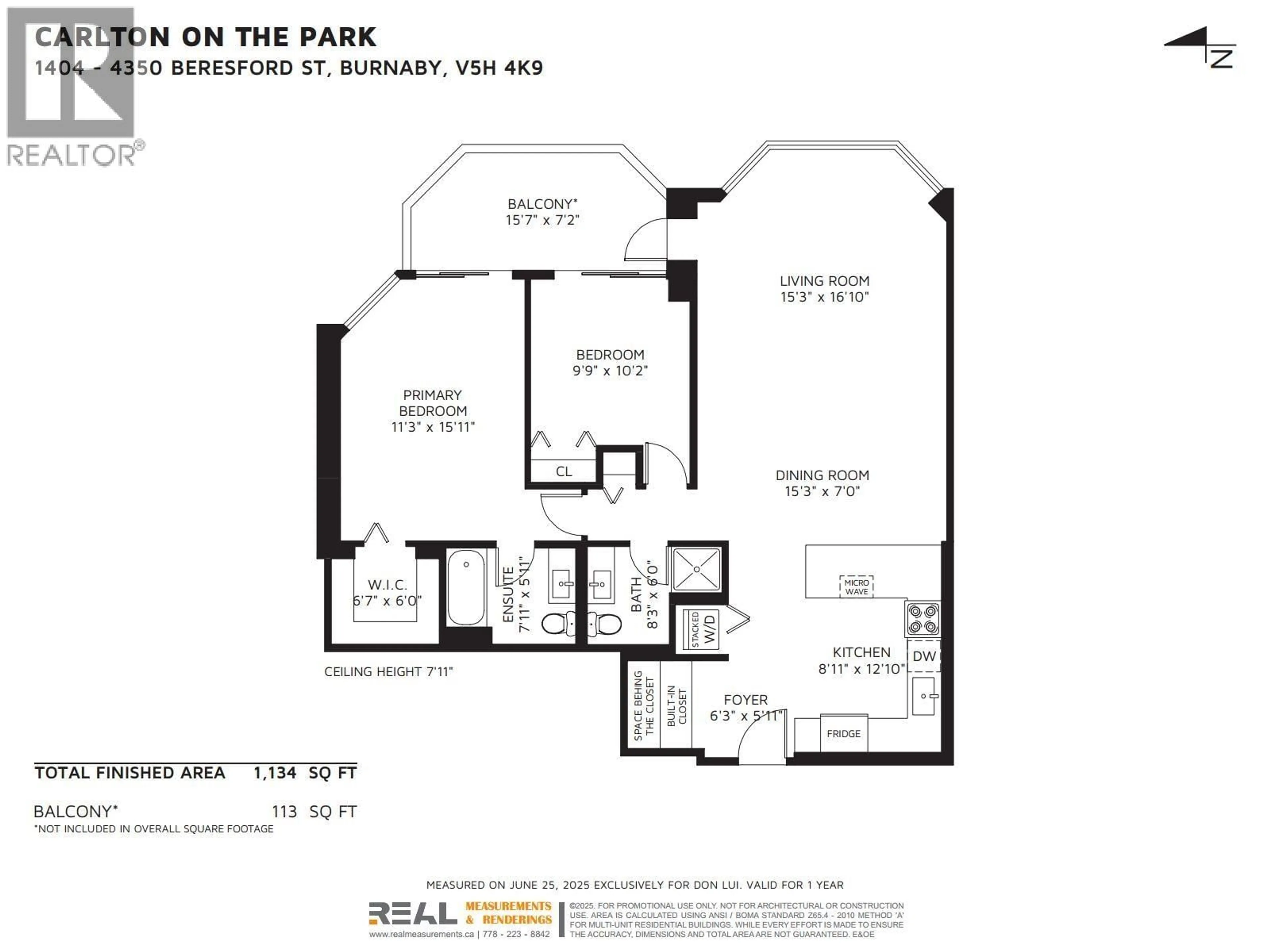 Floor plan for 1404 - 4350 BERESFORD STREET, Burnaby British Columbia V5H4K9