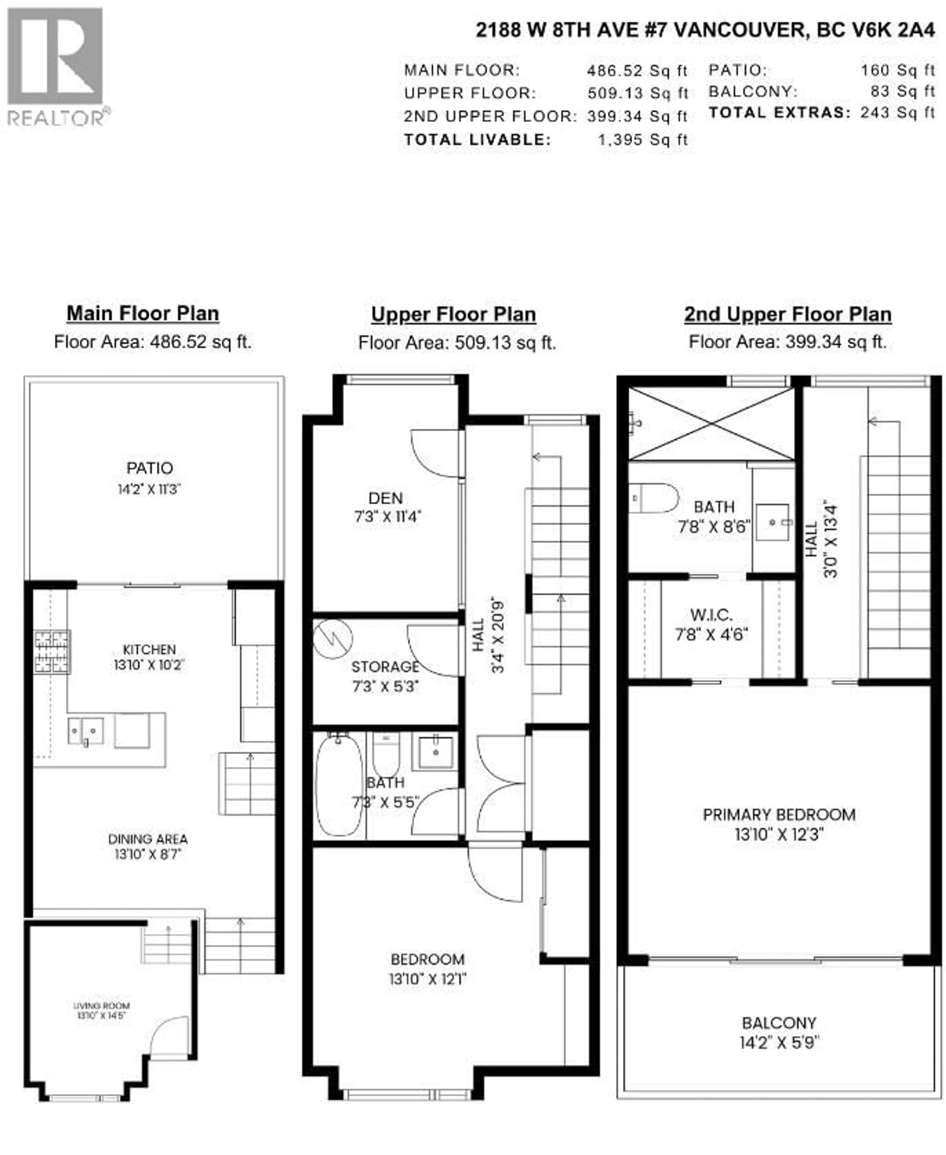 Floor plan for 7 - 2188 8TH AVENUE, Vancouver British Columbia V6K2A4
