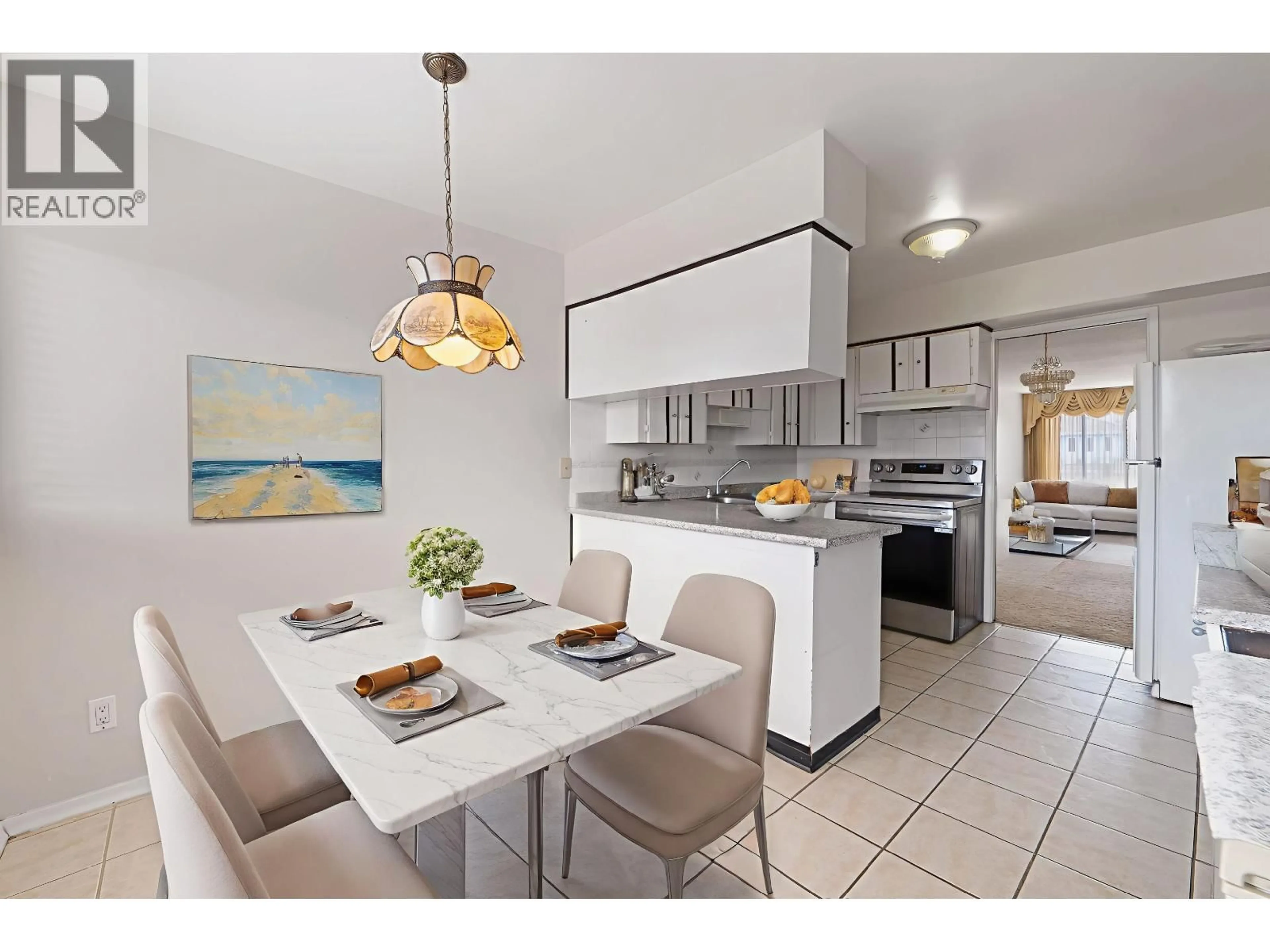 Open concept kitchen, ceramic/tile floor for 5792 HARDWICK STREET, Burnaby British Columbia V5G1R4