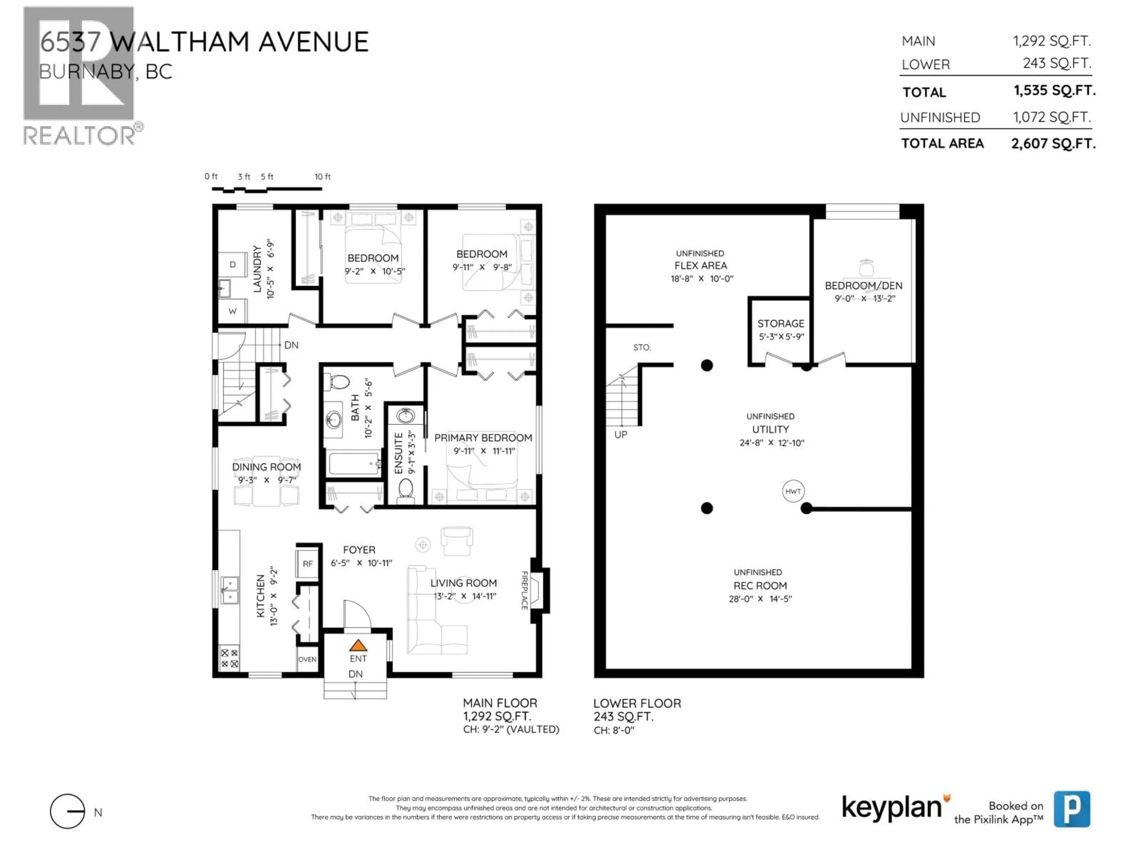 Floor plan for 6537 WALTHAM AVENUE, Burnaby British Columbia V5H3V6