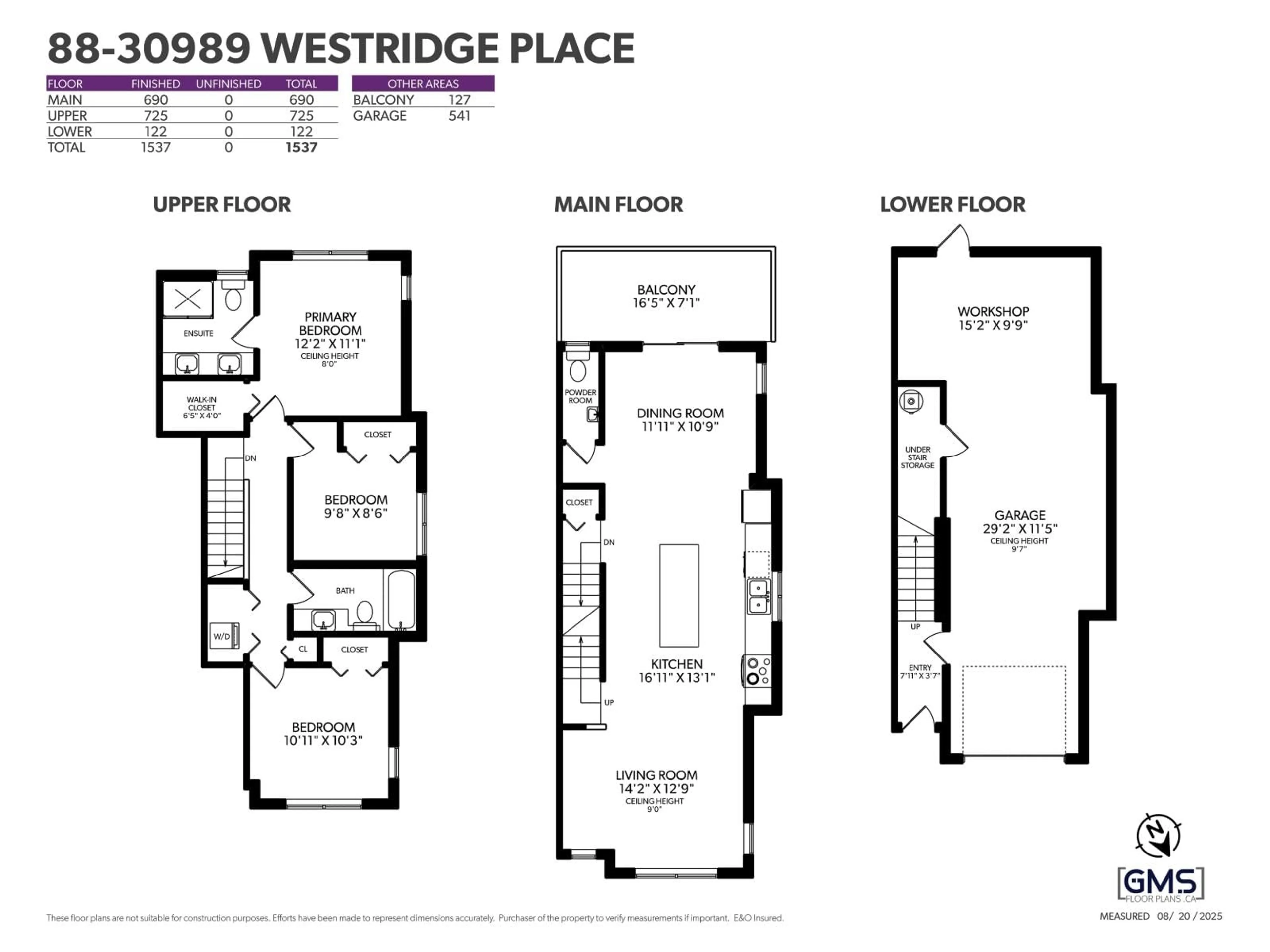 Floor plan for 88 - 30989 WESTRIDGE, Abbotsford British Columbia V2T0E7