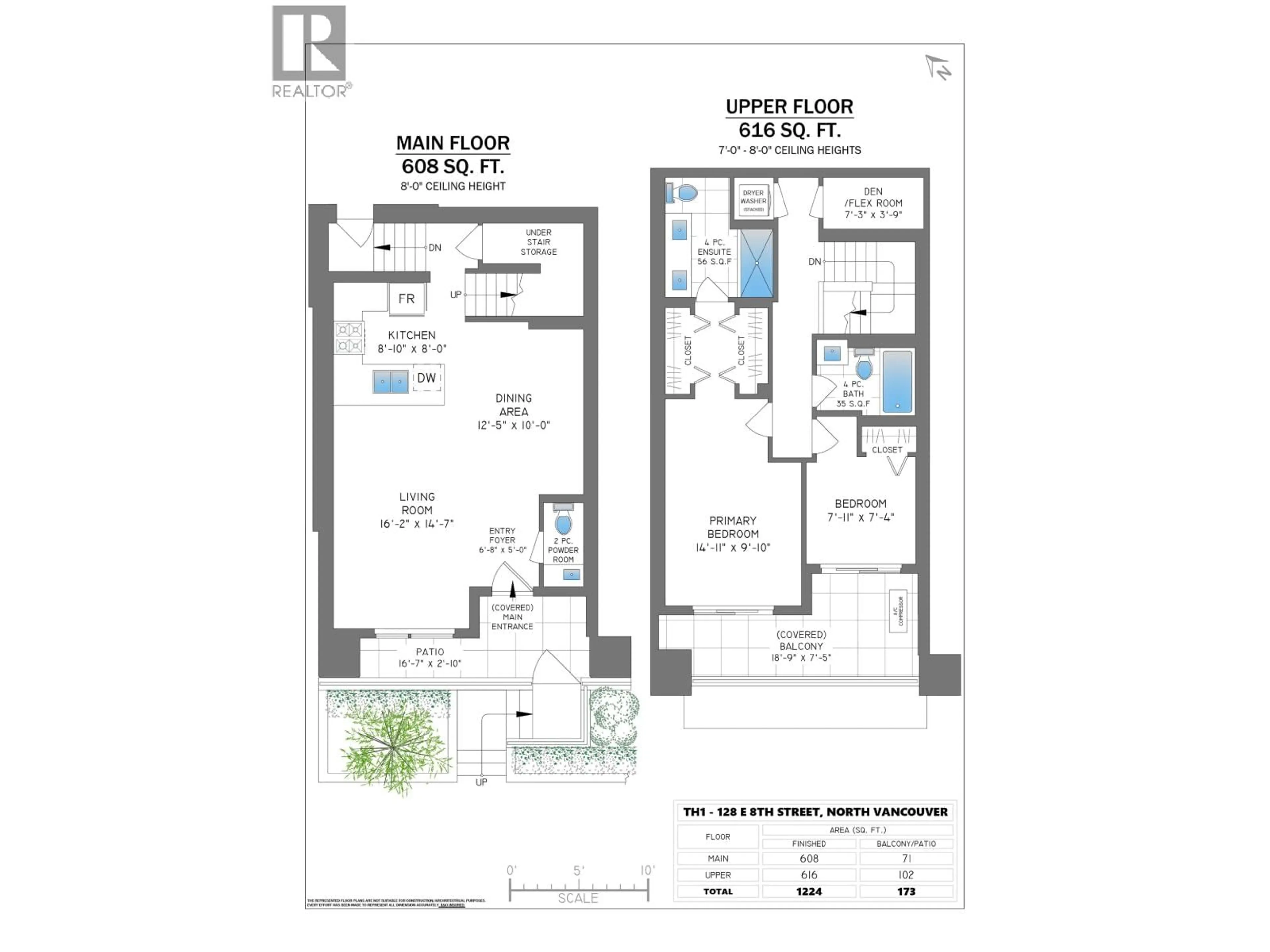 Floor plan for TH1 - 128 8TH STREET, North Vancouver British Columbia V7L1Y7