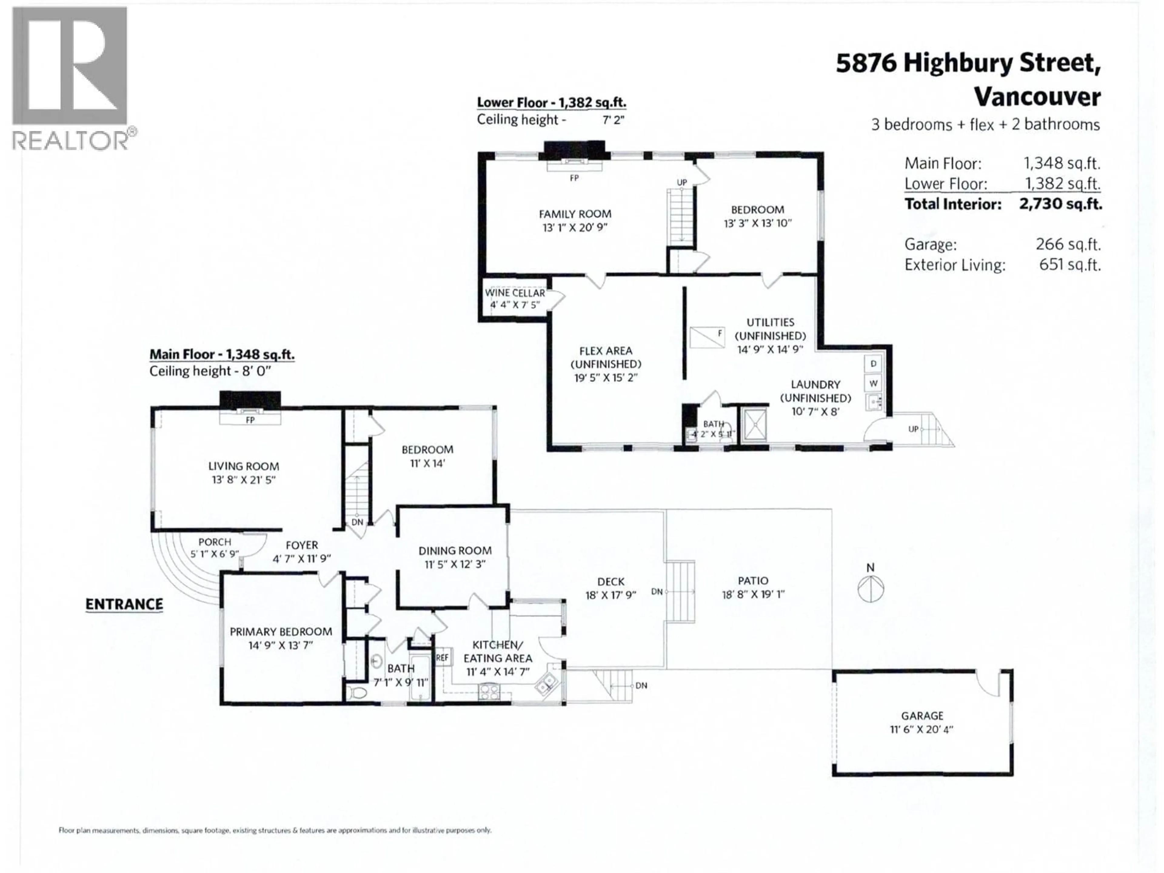 Floor plan for 5876 HIGHBURY STREET, Vancouver British Columbia V6N1Z1