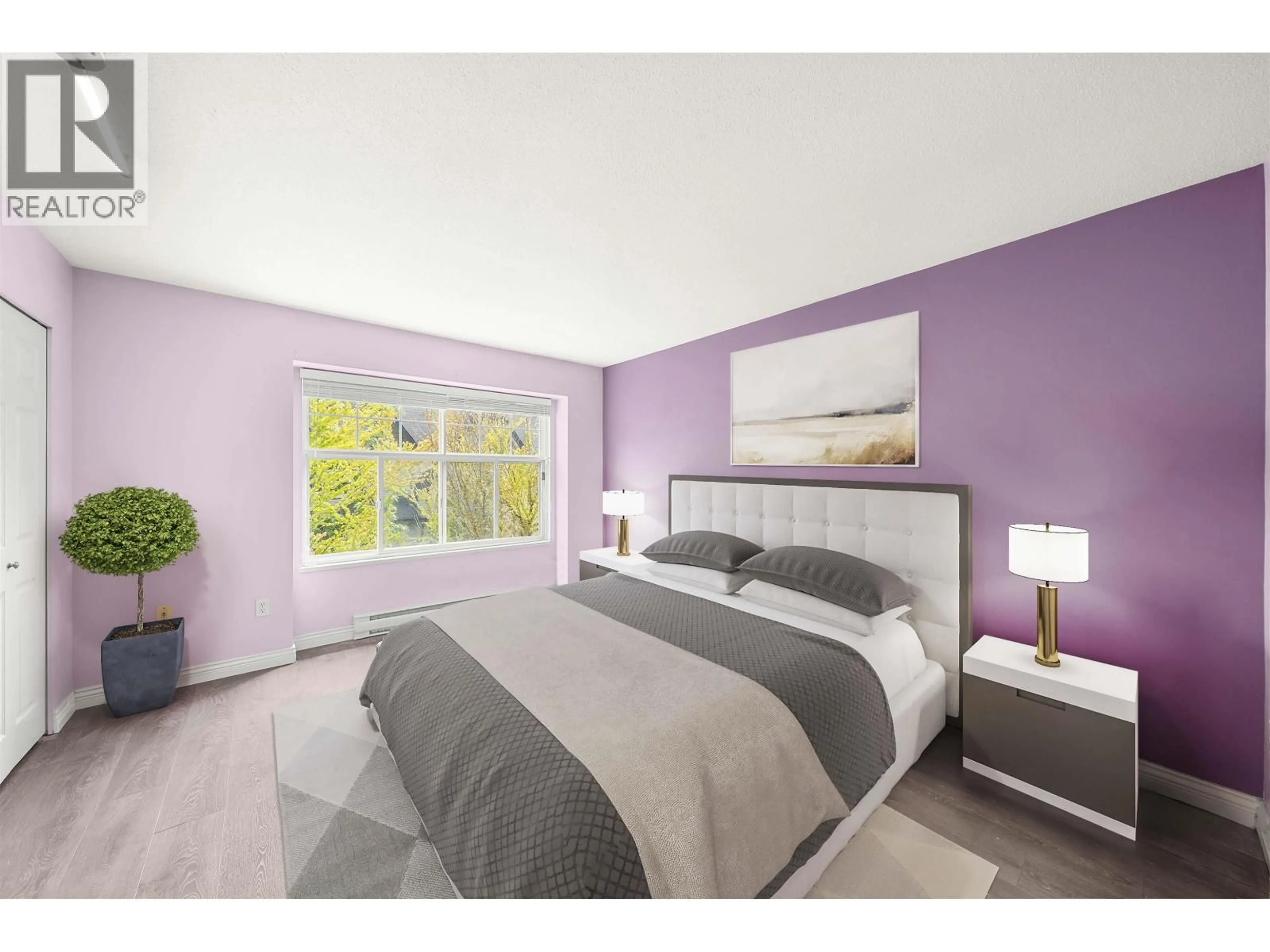 Bedroom with bed, wood/laminate floor for 91 - 3711 ROBSON COURT, Richmond British Columbia V7C5T8
