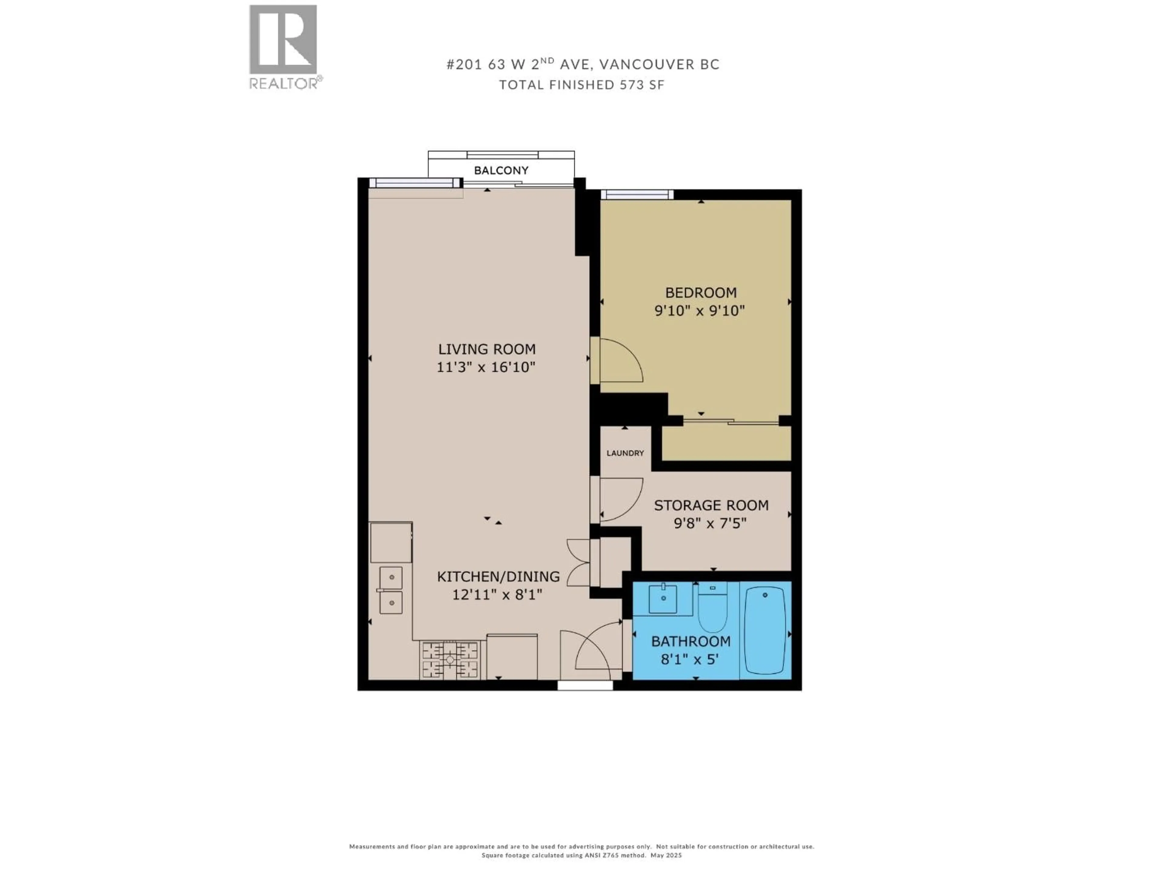 Floor plan for 201 - 63 2ND AVENUE, Vancouver British Columbia V5Y0G8