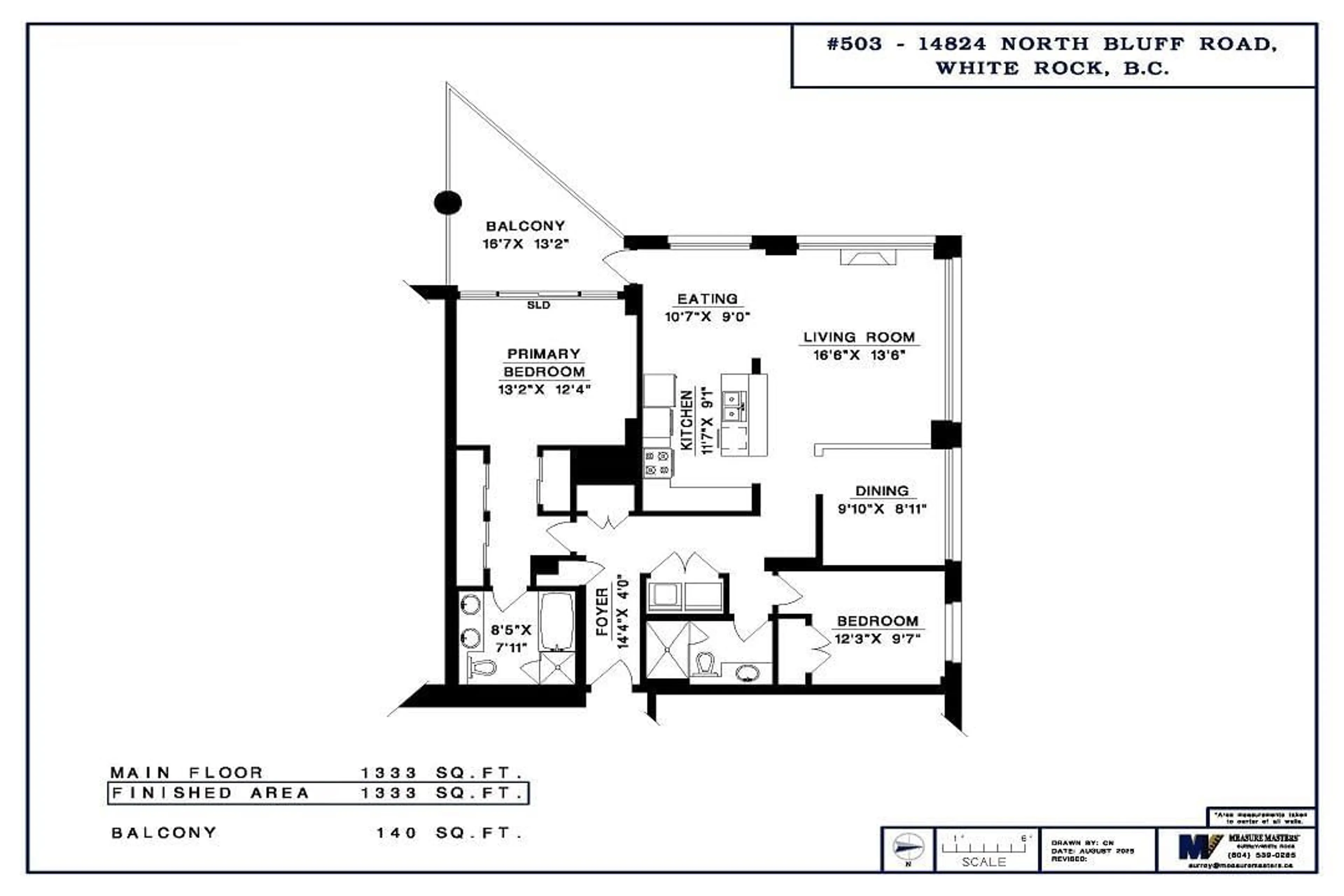 Floor plan for 503 - 14824 NORTH BLUFF, White Rock British Columbia V4B3E2