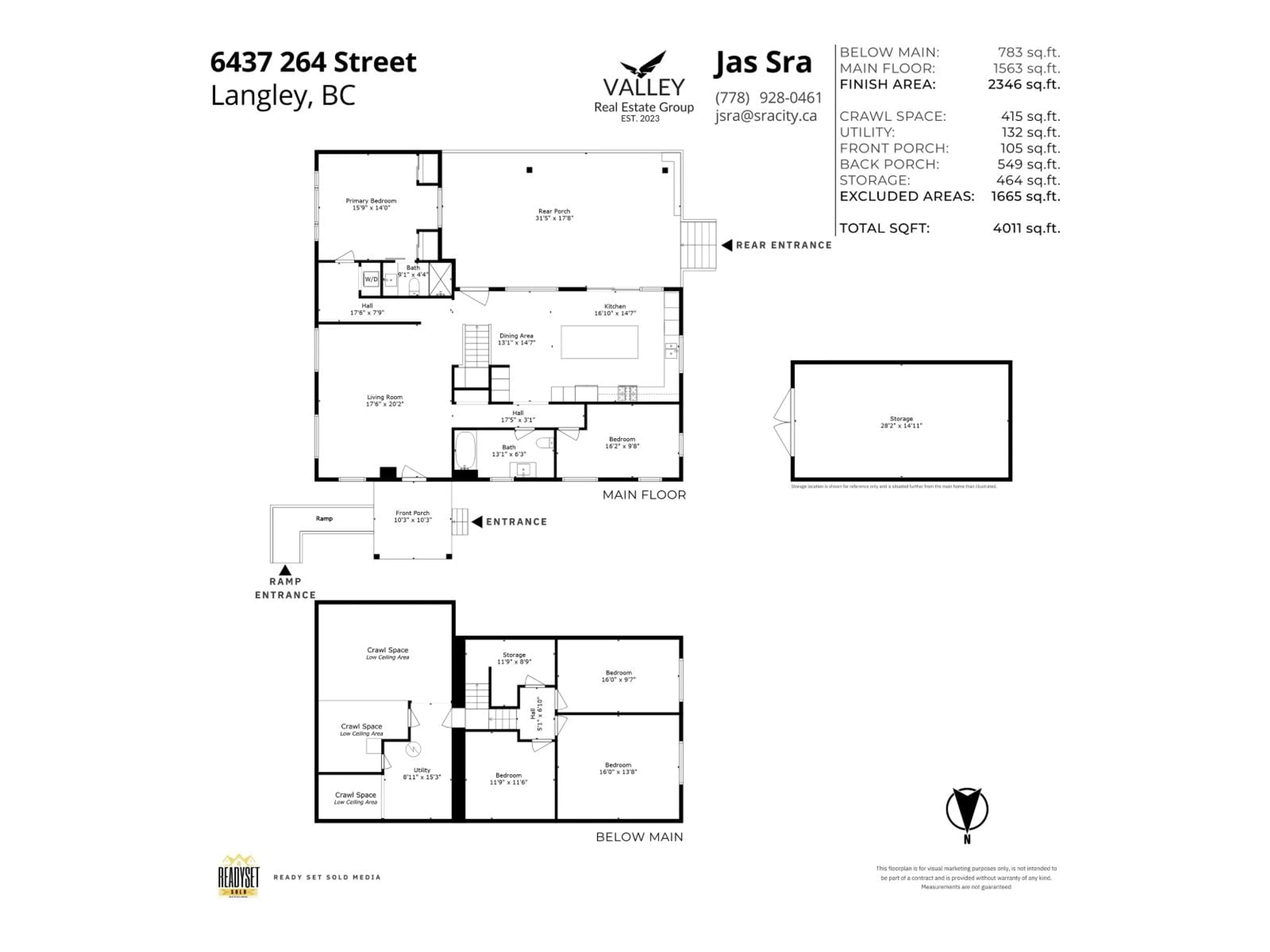 Floor plan for 6437 264, Langley British Columbia V4W1M5