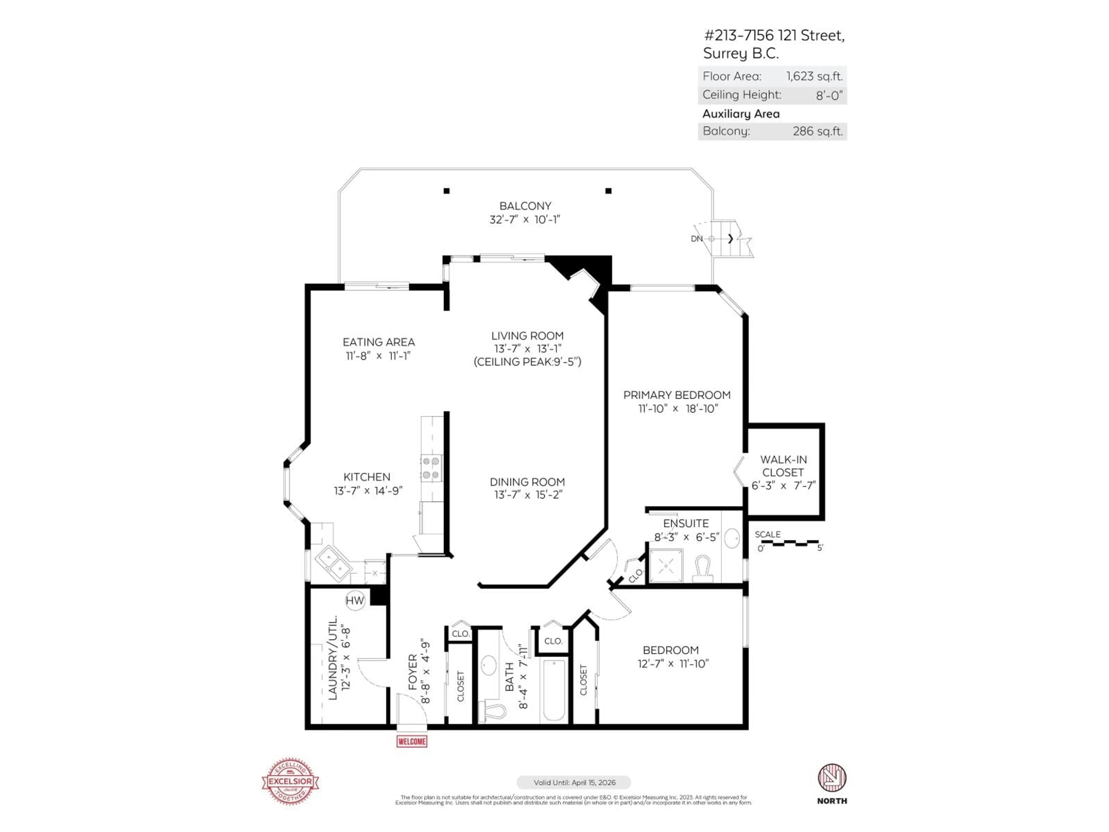 Floor plan for 213 - 7156 121, Surrey British Columbia V3W0J6