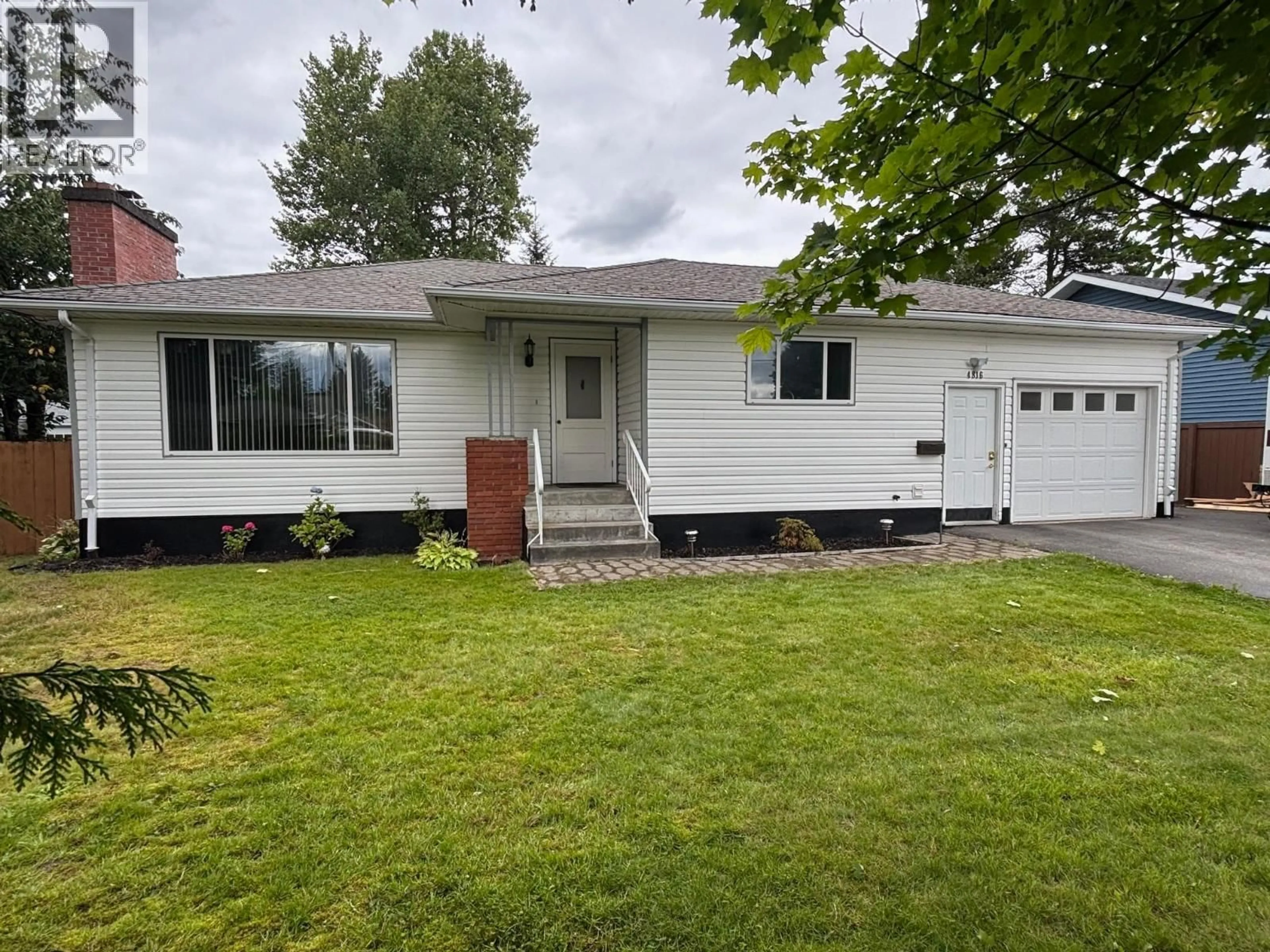 Home with vinyl exterior material, street for 4816 DAVIS AVENUE, Terrace British Columbia V8G1Y3