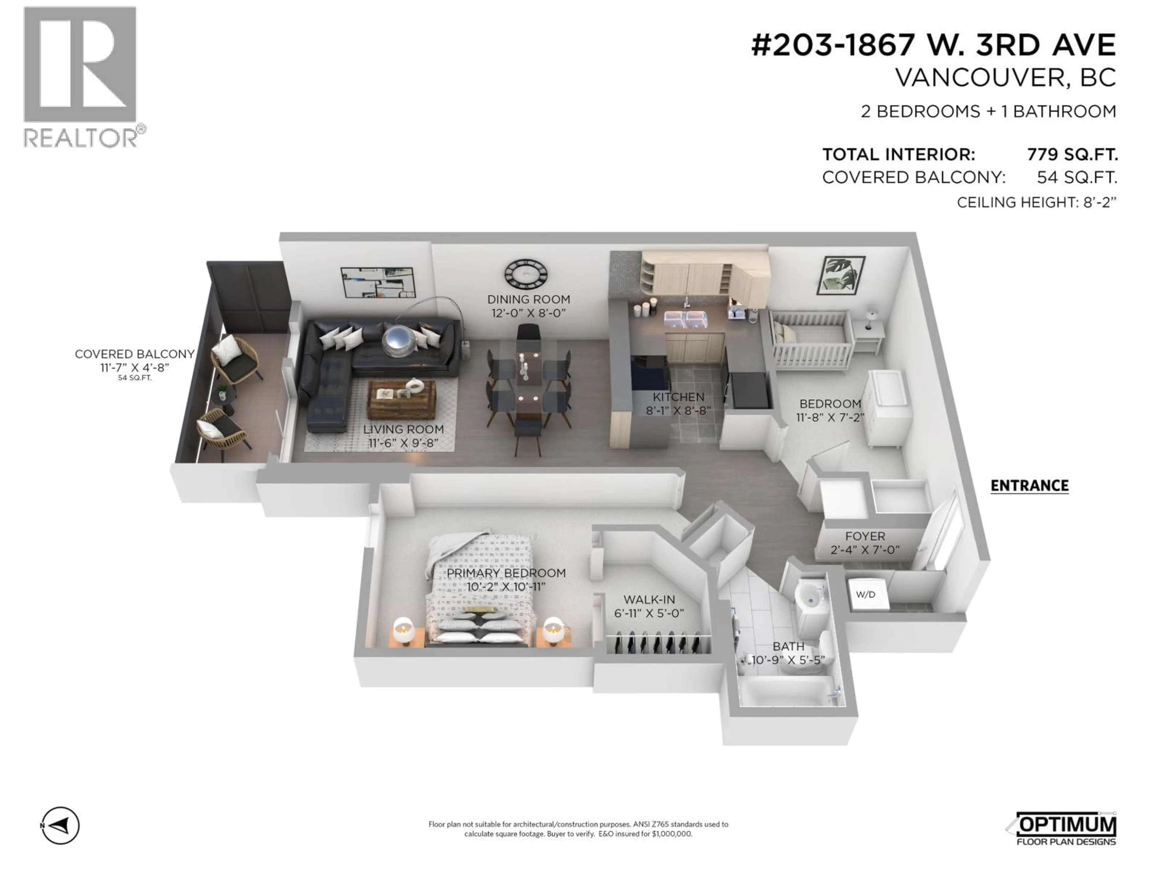 Floor plan for 203 - 1867 3RD AVENUE, Vancouver British Columbia V6J1K9