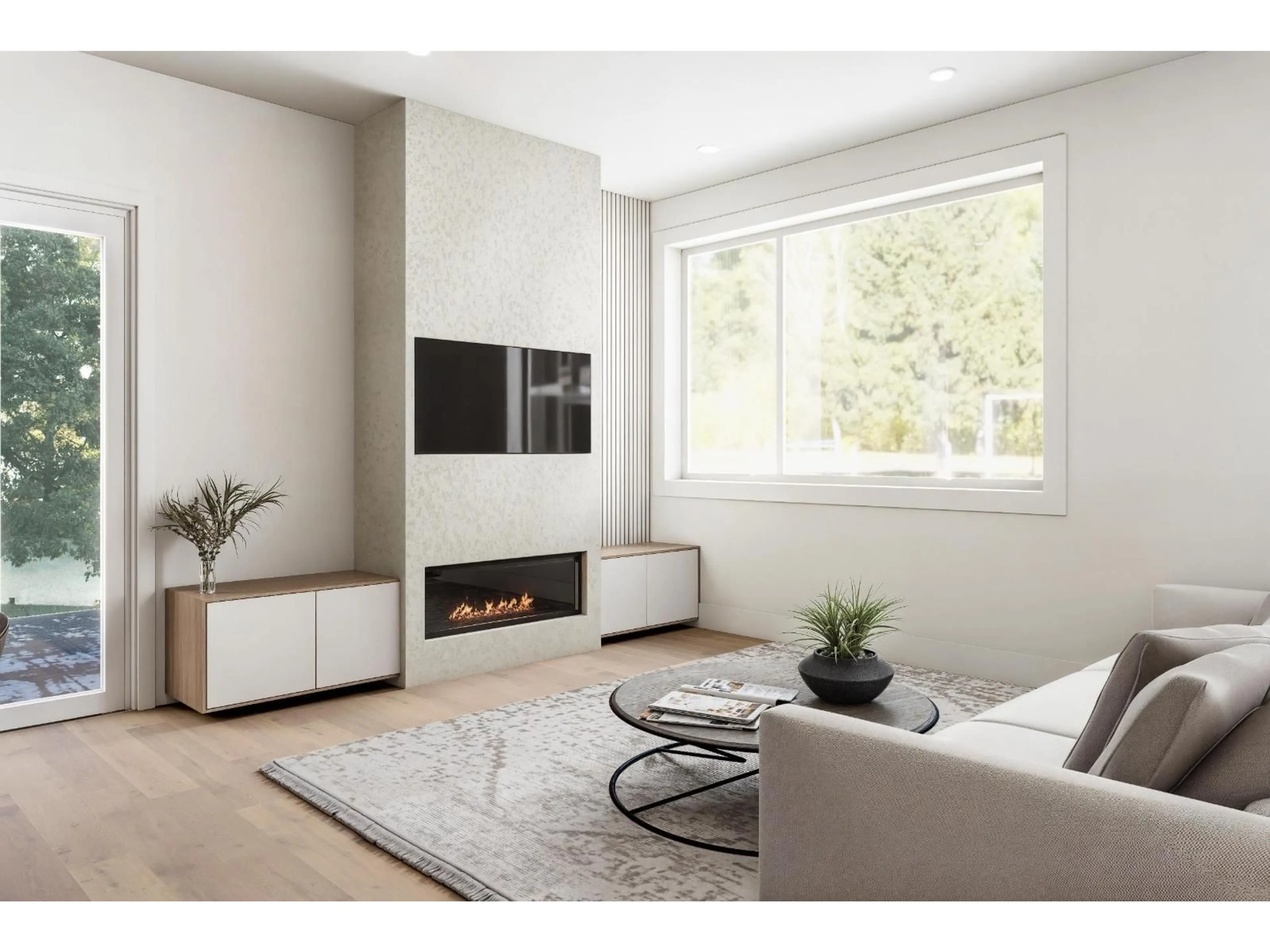 Living room with furniture, wood/laminate floor for B - 9359 119A, Delta British Columbia V4C6P4