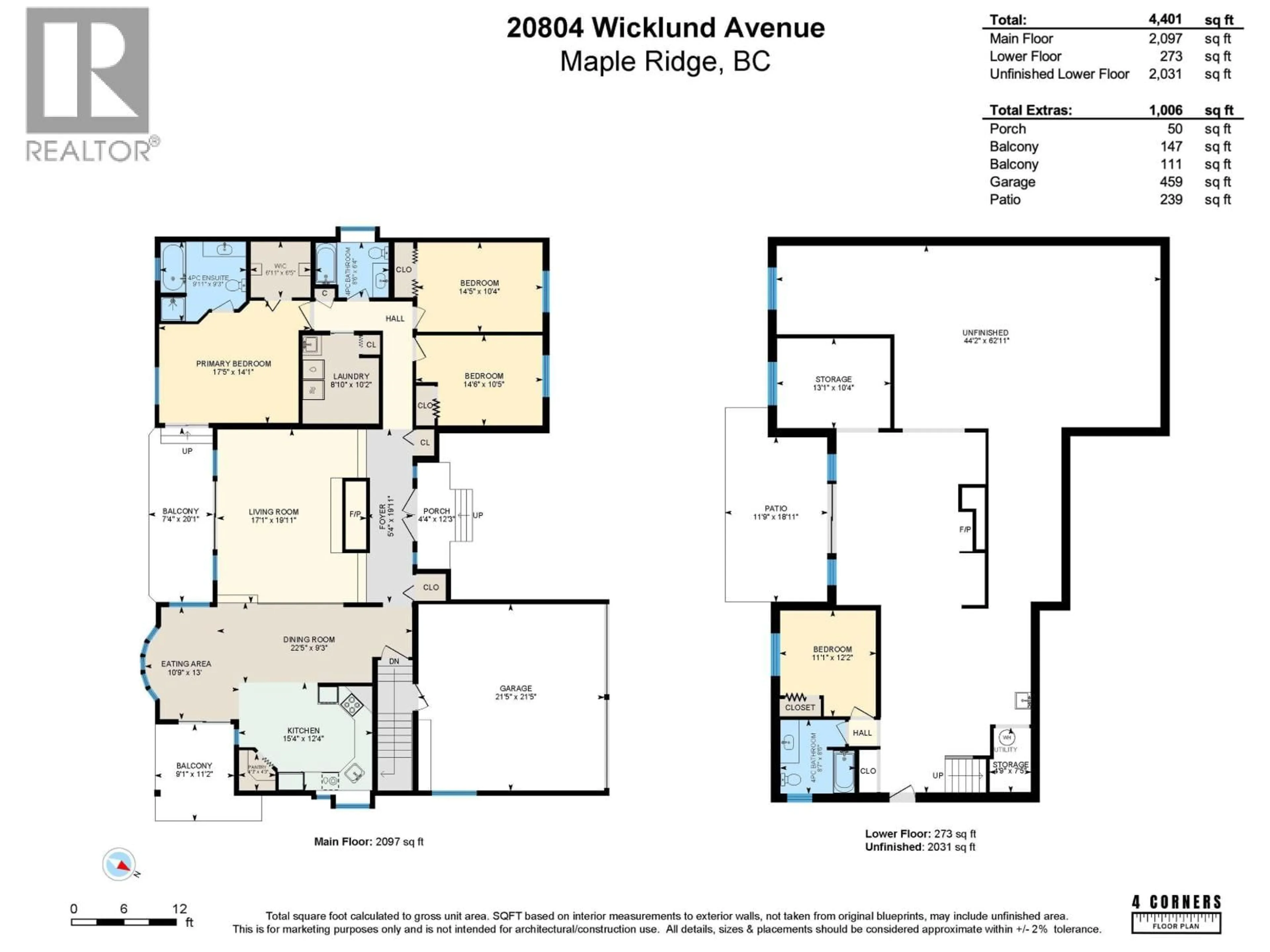 Floor plan for 20804 WICKLUND AVENUE, Maple Ridge British Columbia V2X8M5