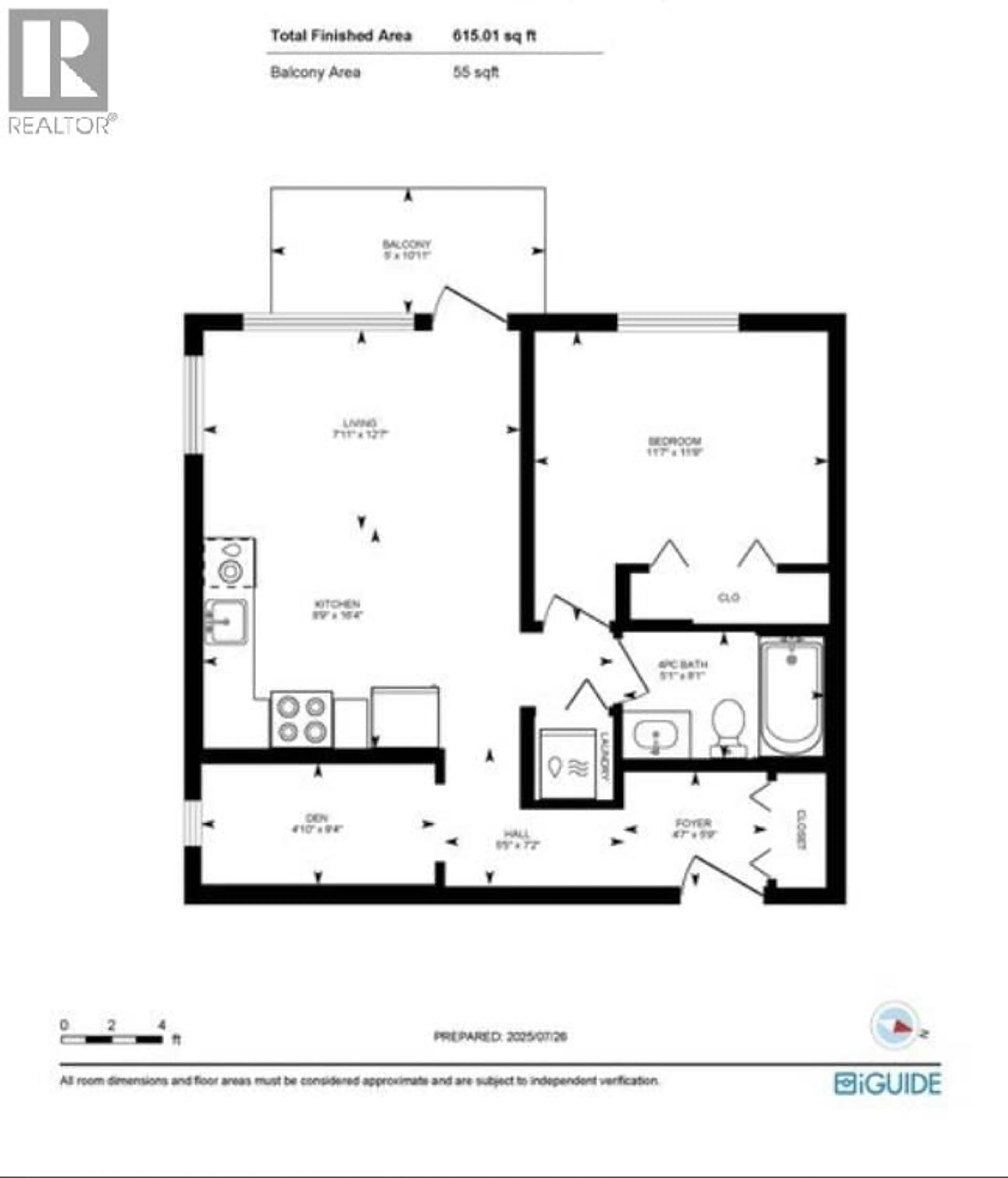 Floor plan for 510 - 723 GROVER AVENUE, Coquitlam British Columbia V3J0L9