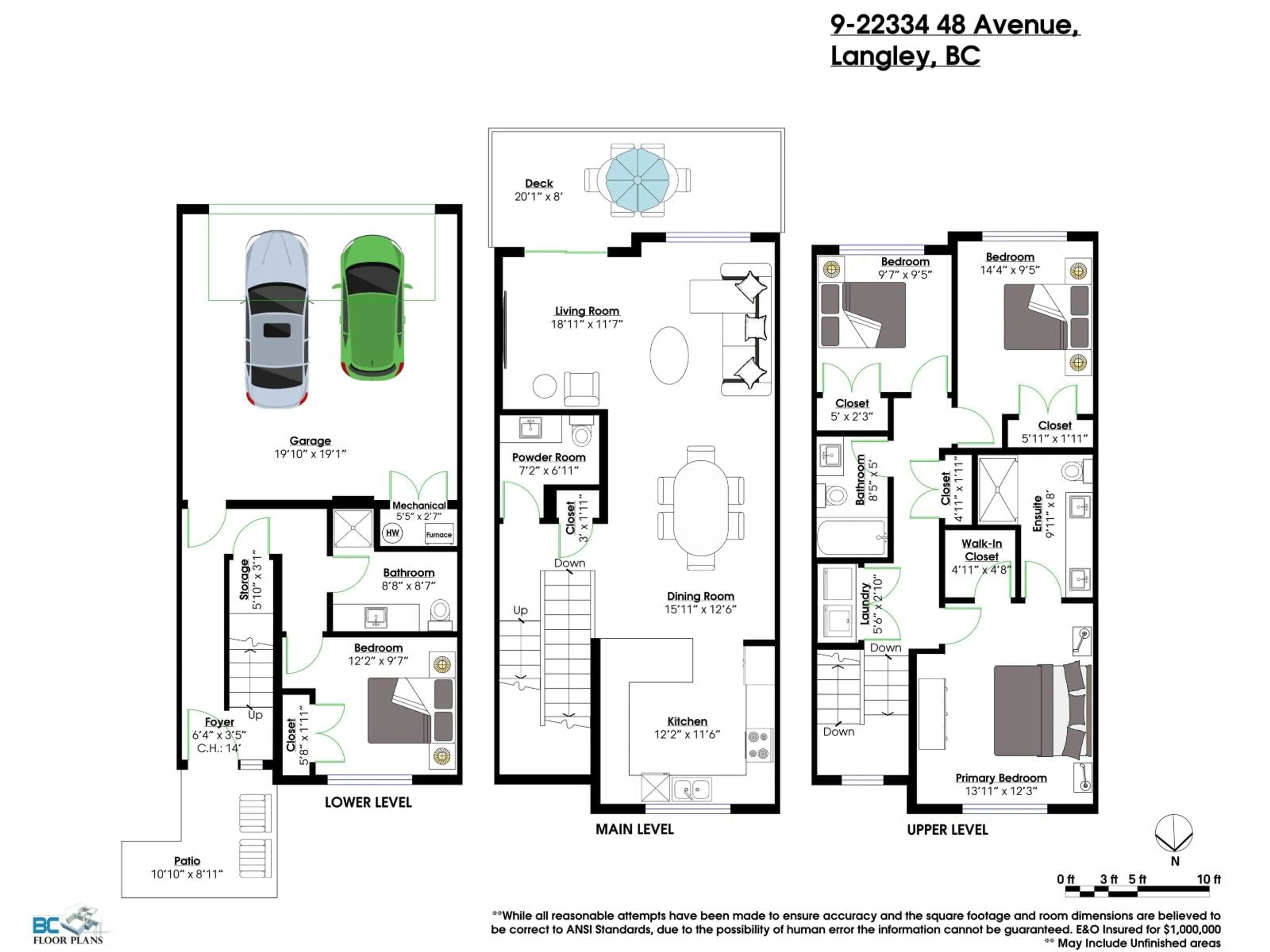 Floor plan for 9 - 22334 48, Langley British Columbia V3A3N5