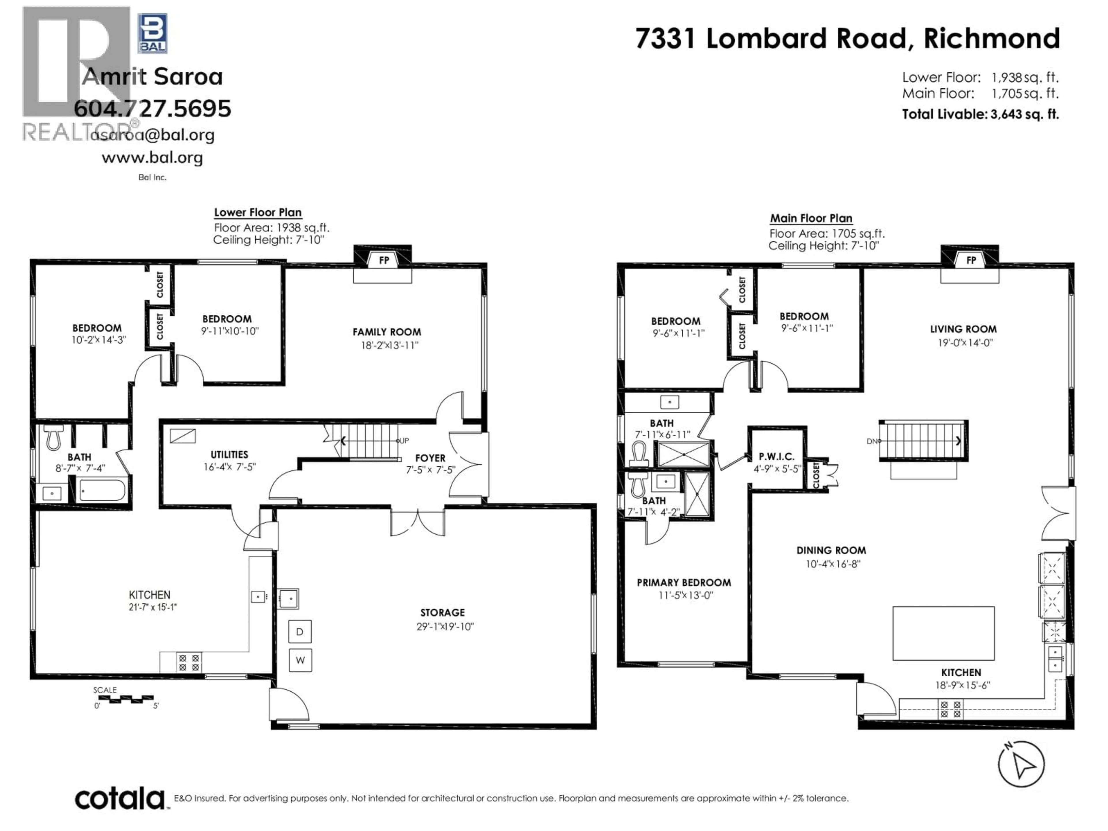 Floor plan for 7331 LOMBARD ROAD, Richmond British Columbia V7C3M9