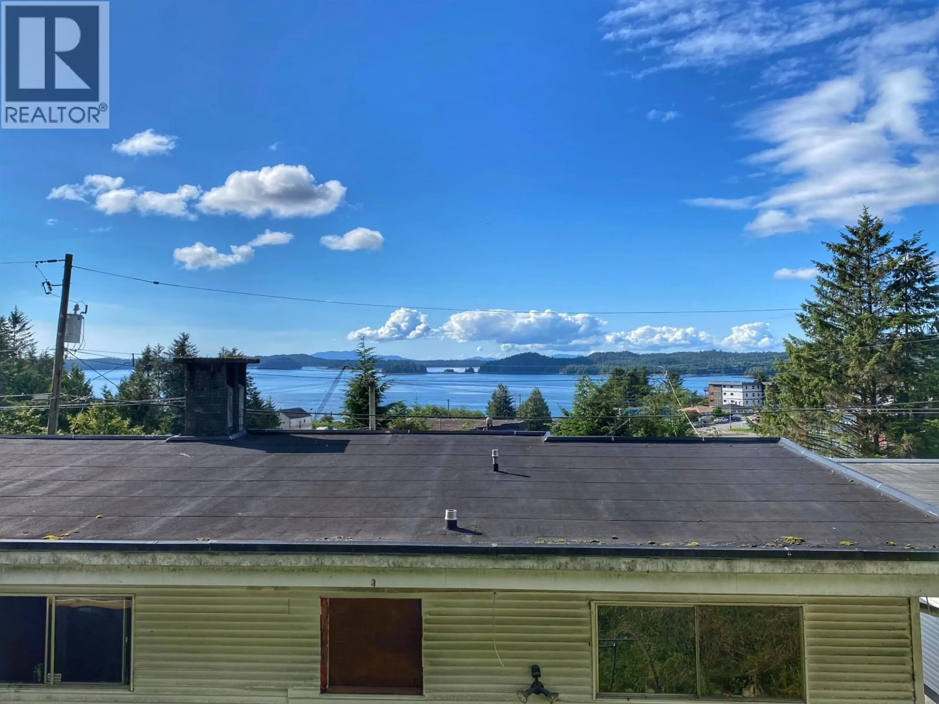 A pic from outside/outdoor area/front of a property/back of a property/a pic from drone, water/lake/river/ocean view for 1105 BORDEN STREET, Prince Rupert British Columbia V8J1V6