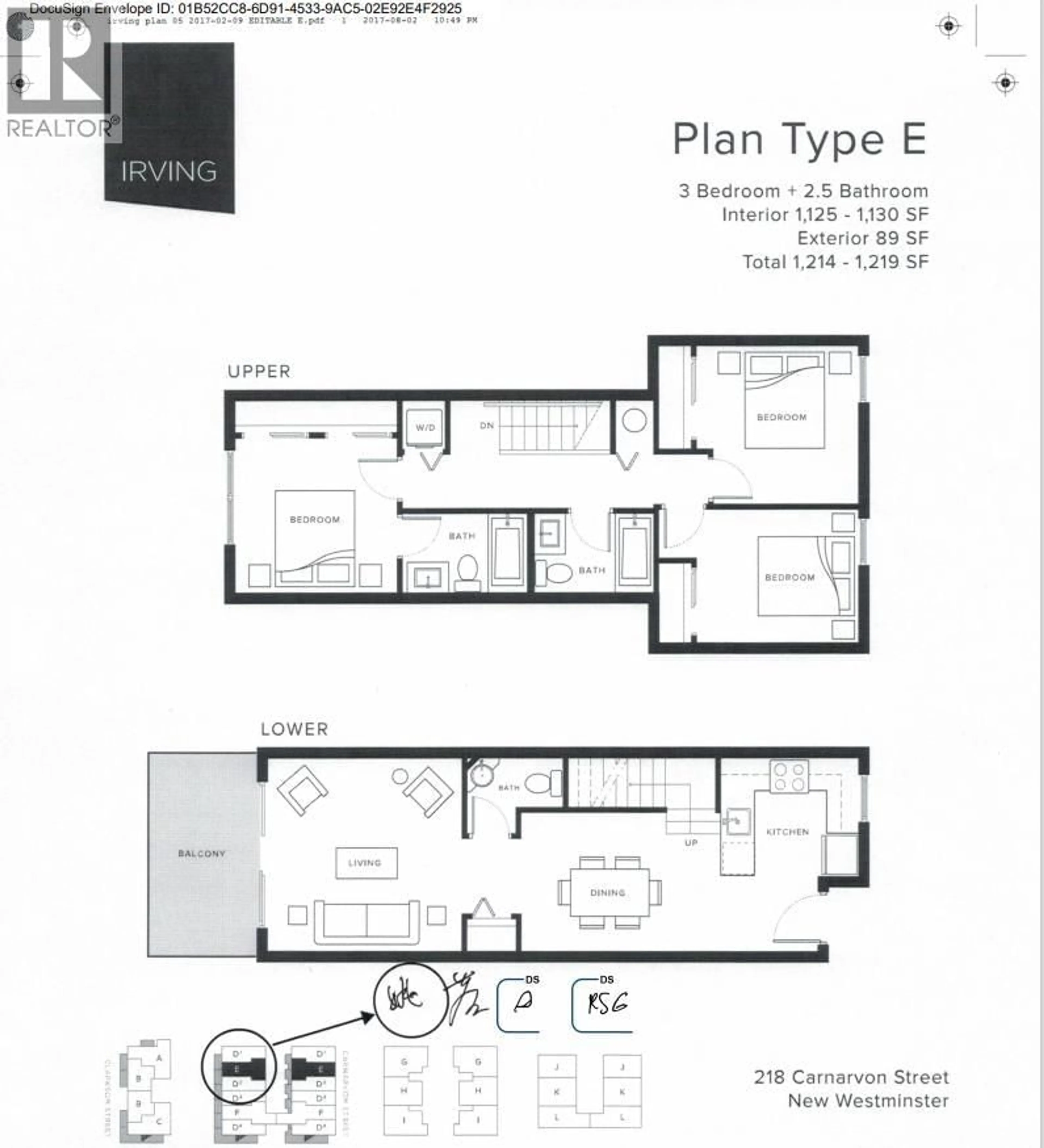 Floor plan for 302 - 218 CARNARVON STREET, New Westminster British Columbia V3L1B8