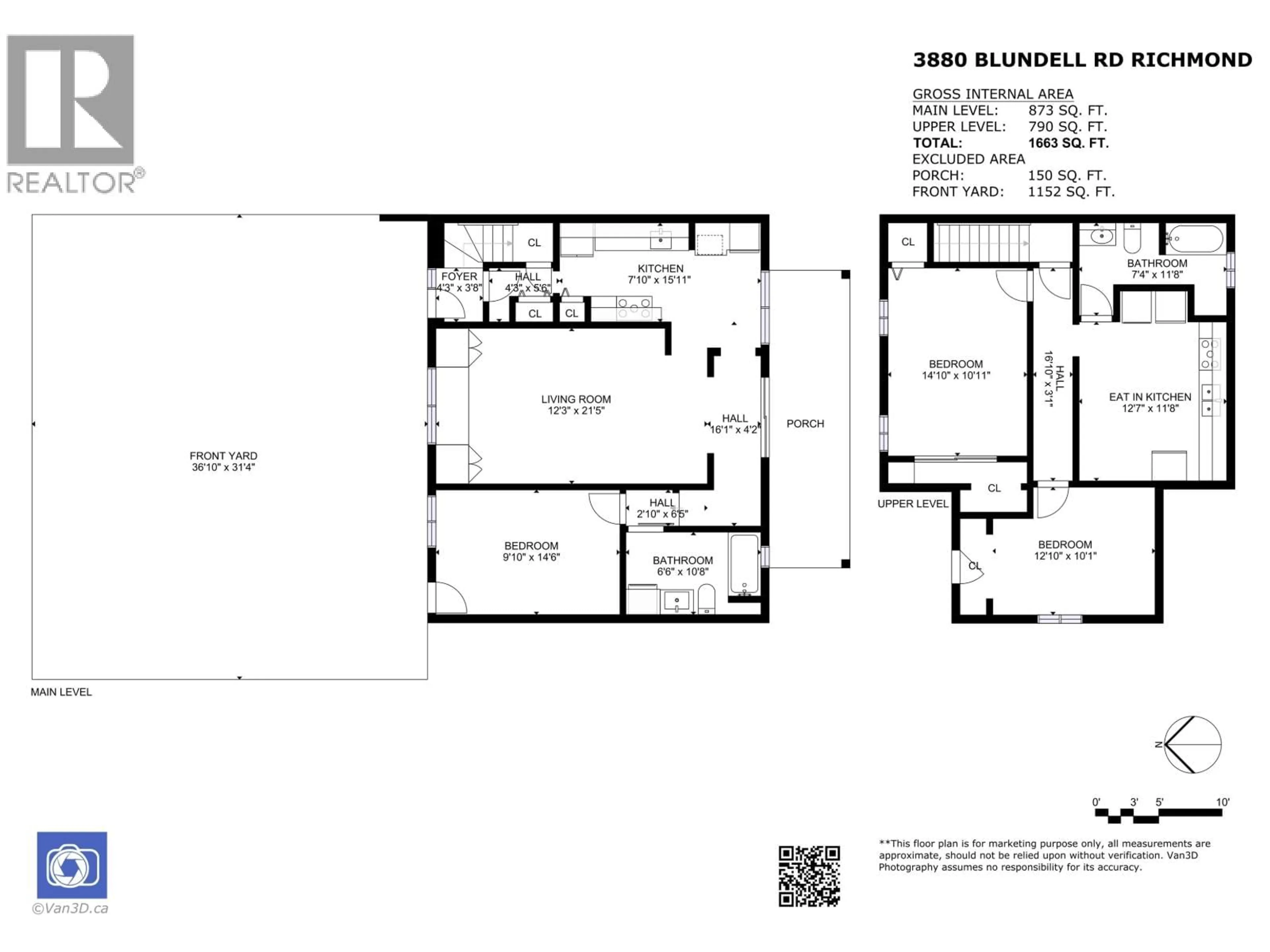 Floor plan for 3880 BLUNDELL ROAD, Richmond British Columbia V7C1G4