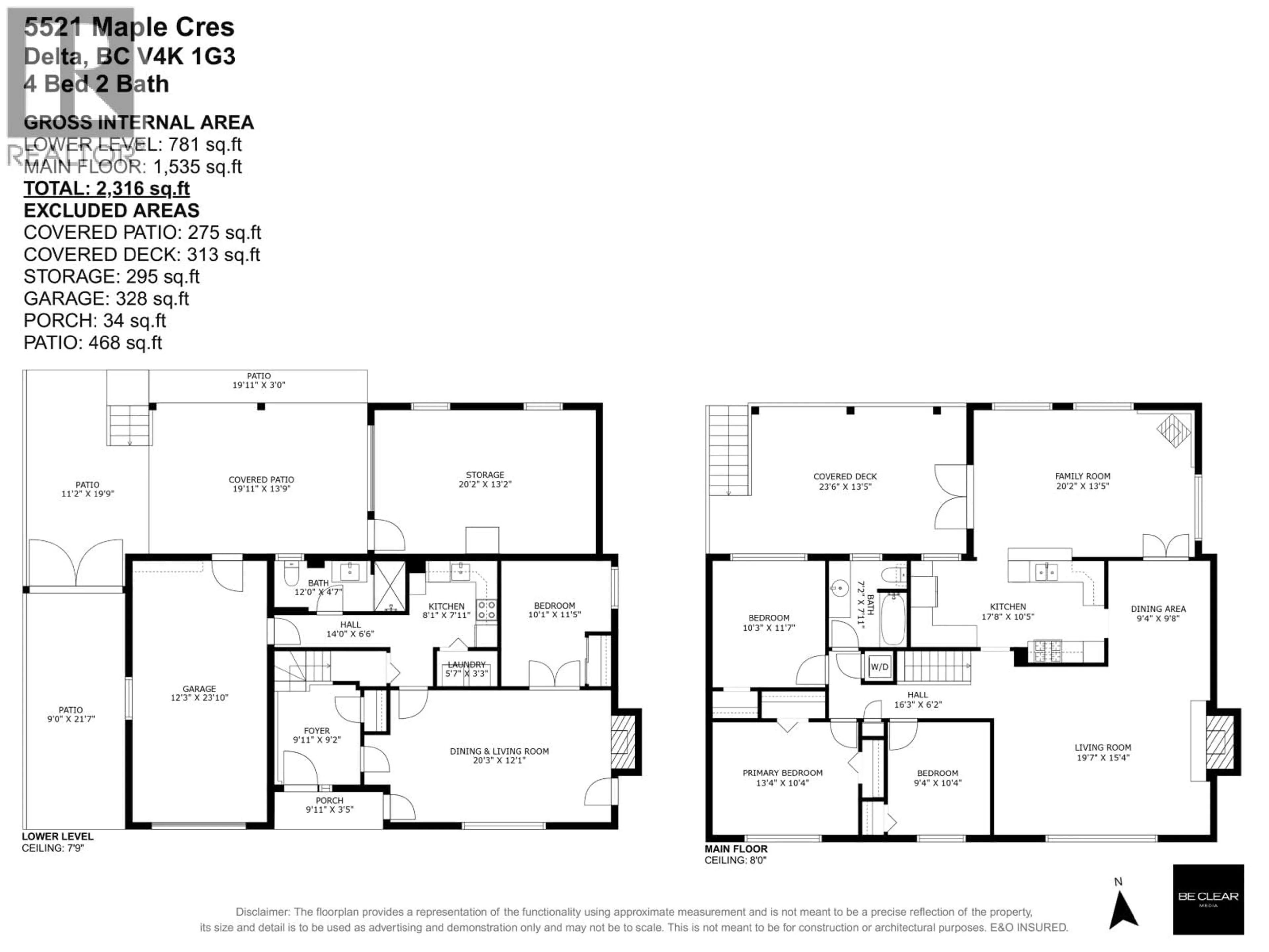 Floor plan for 5521 MAPLE CRESCENT, Delta British Columbia V4K1G3