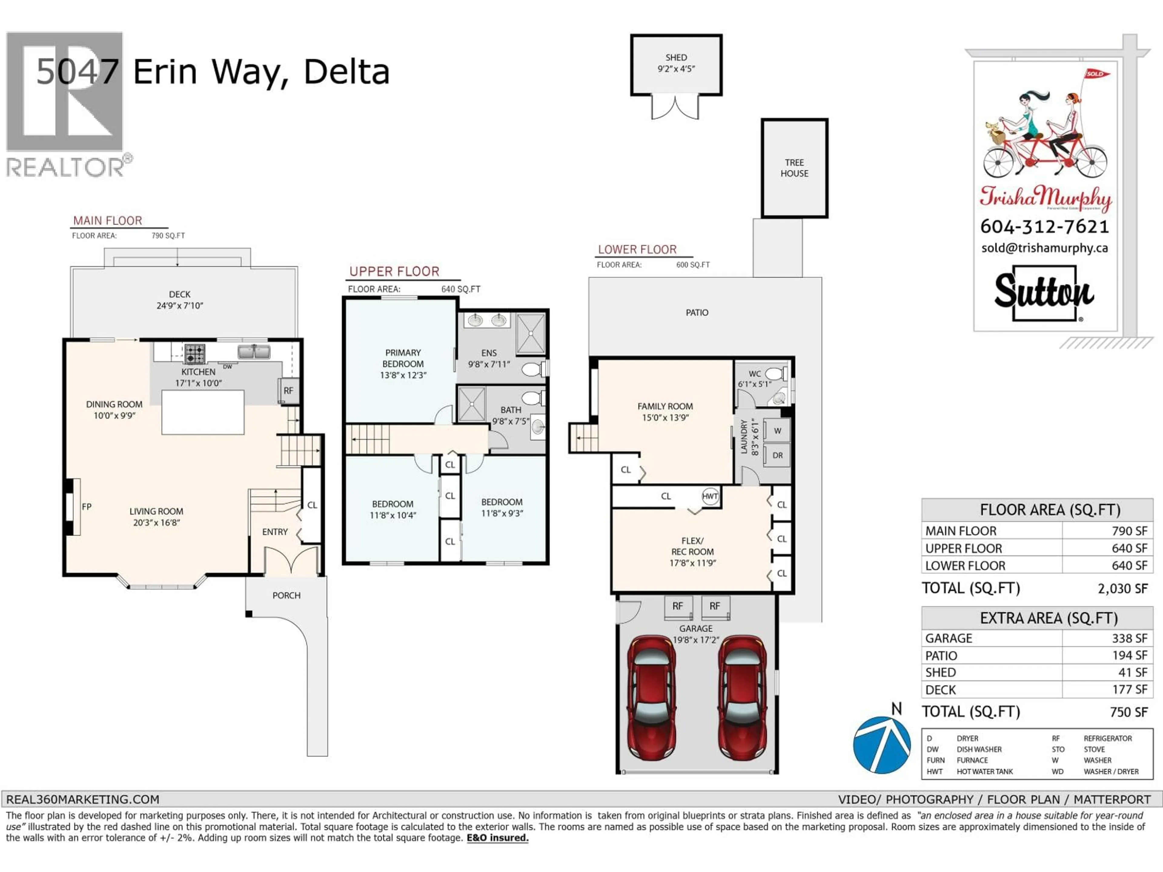 Floor plan for 5047 ERIN WAY, Delta British Columbia V4M1K2