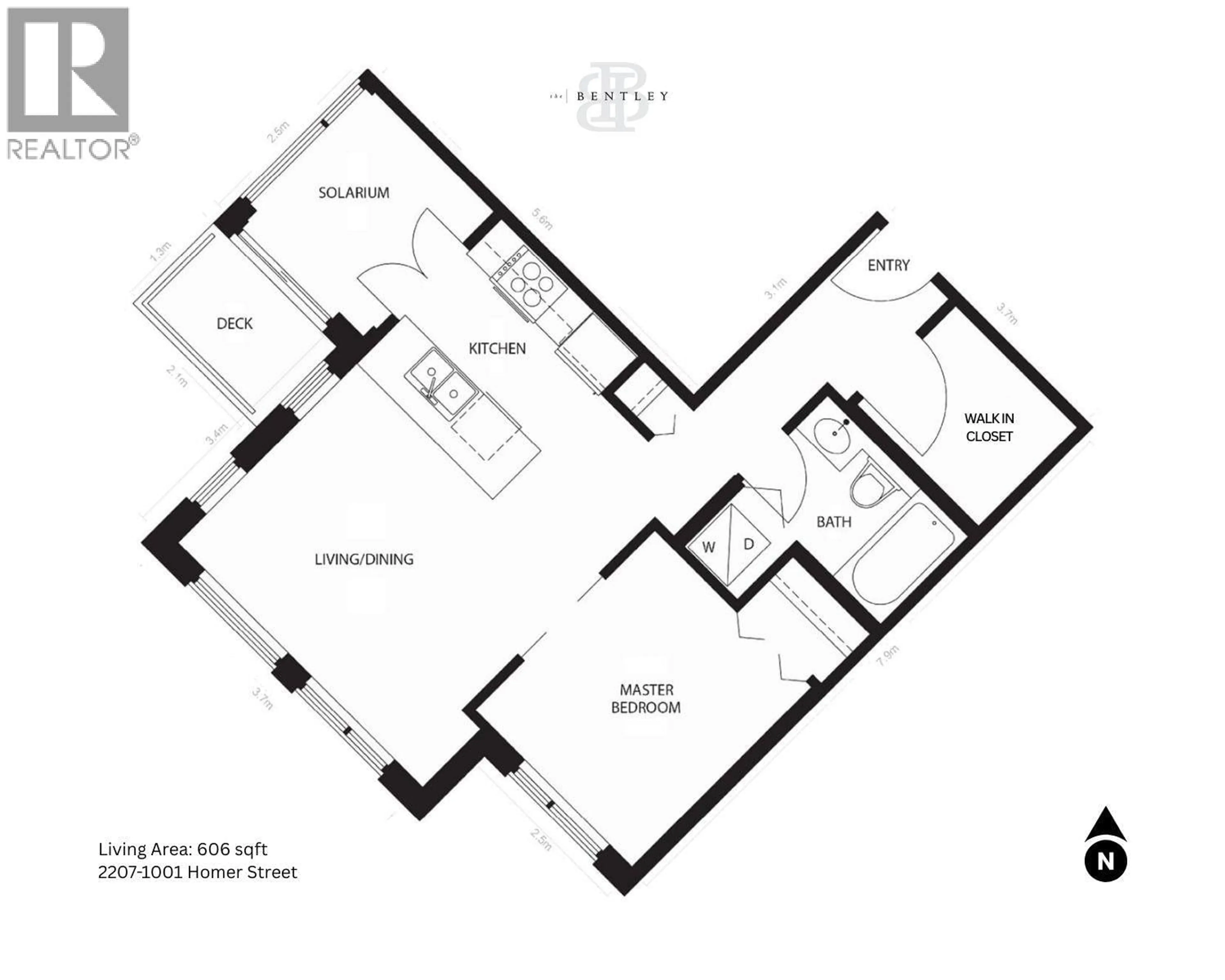 Floor plan for 2207 - 1001 HOMER STREET, Vancouver British Columbia V6B1M9