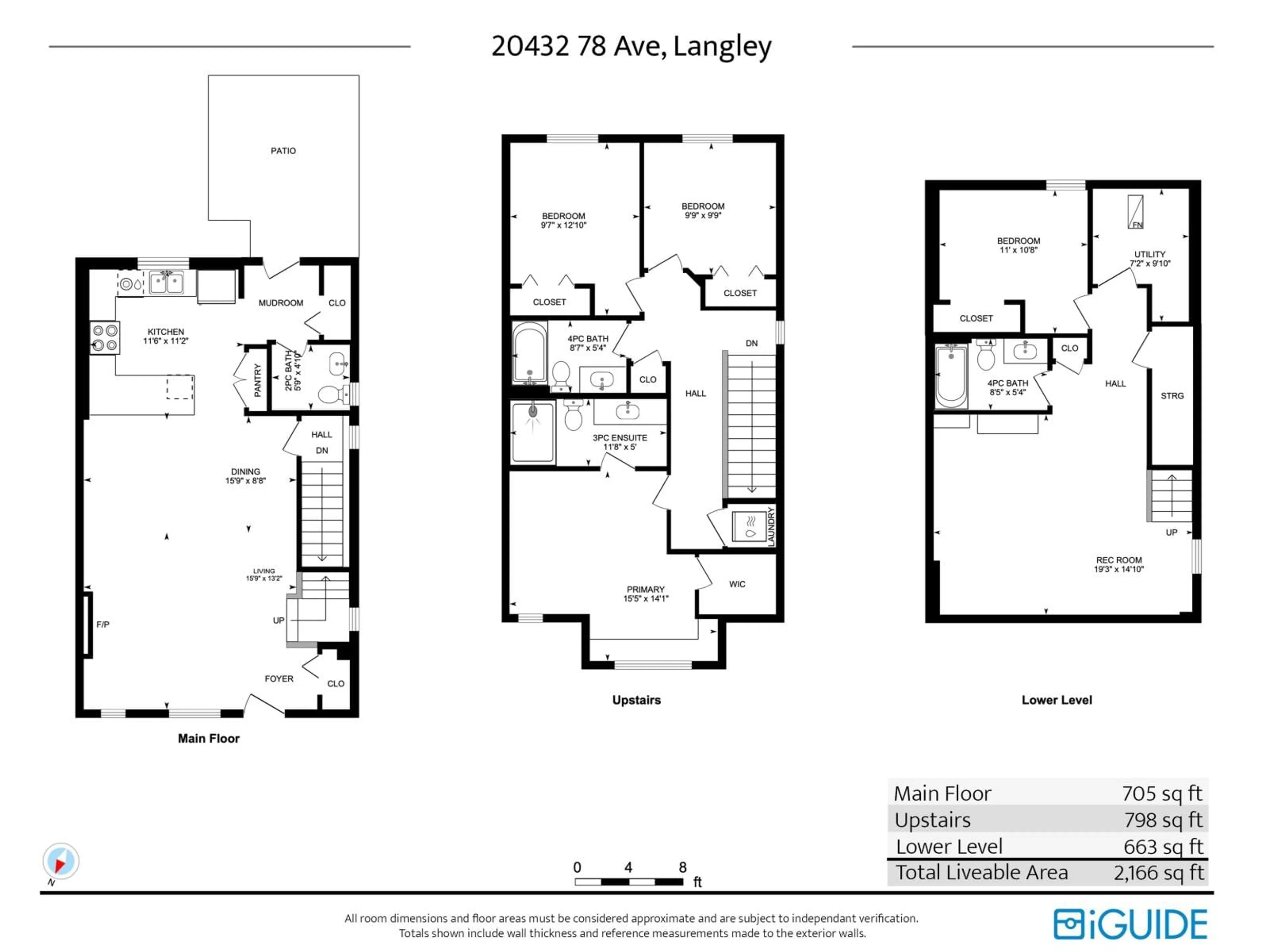 Floor plan for 20432 78, Langley British Columbia V2Y4K3