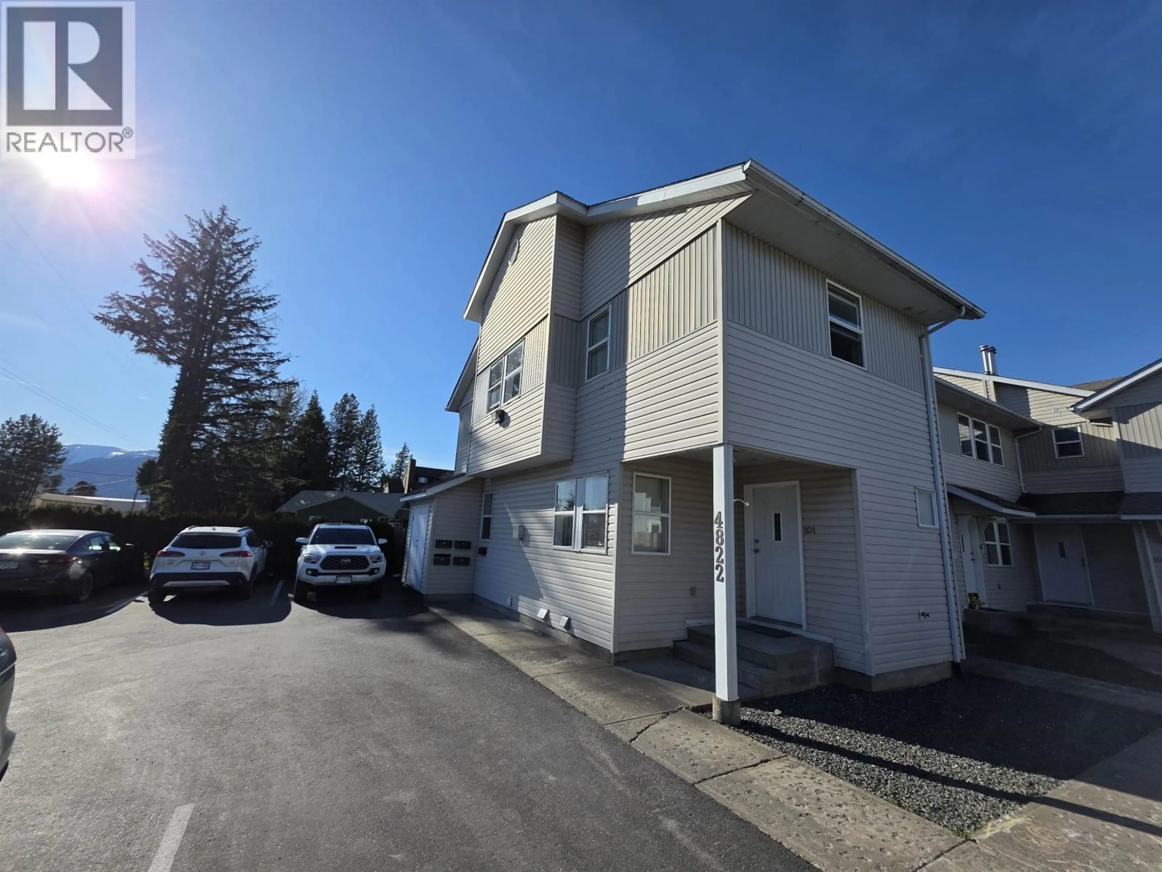 A pic from outside/outdoor area/front of a property/back of a property/a pic from drone, unknown for 101 - 4822 LAZELLE AVENUE, Terrace British Columbia V8G1T4