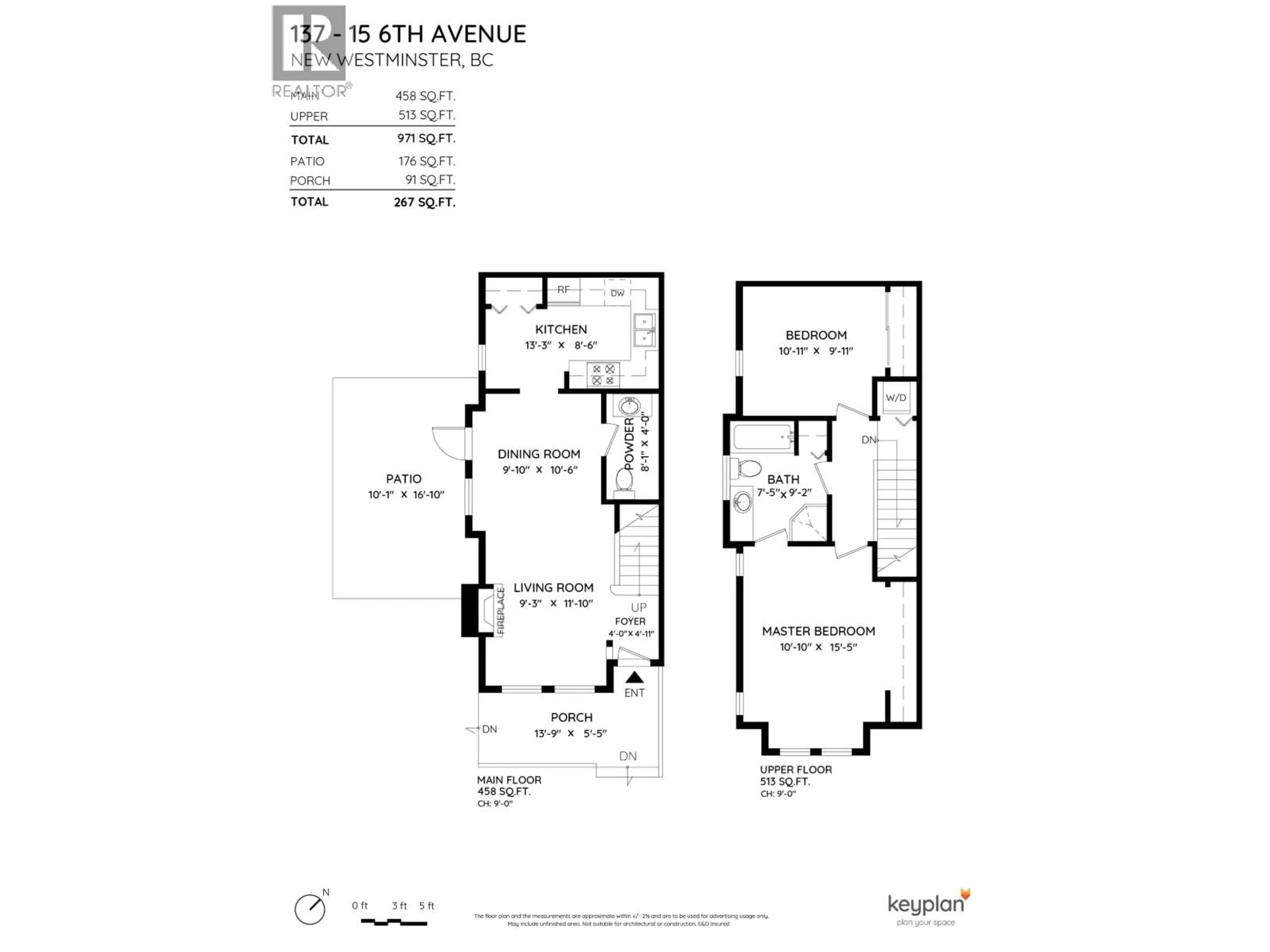 Floor plan for 137 - 15 SIXTH AVENUE, New Westminster British Columbia V3L1T1