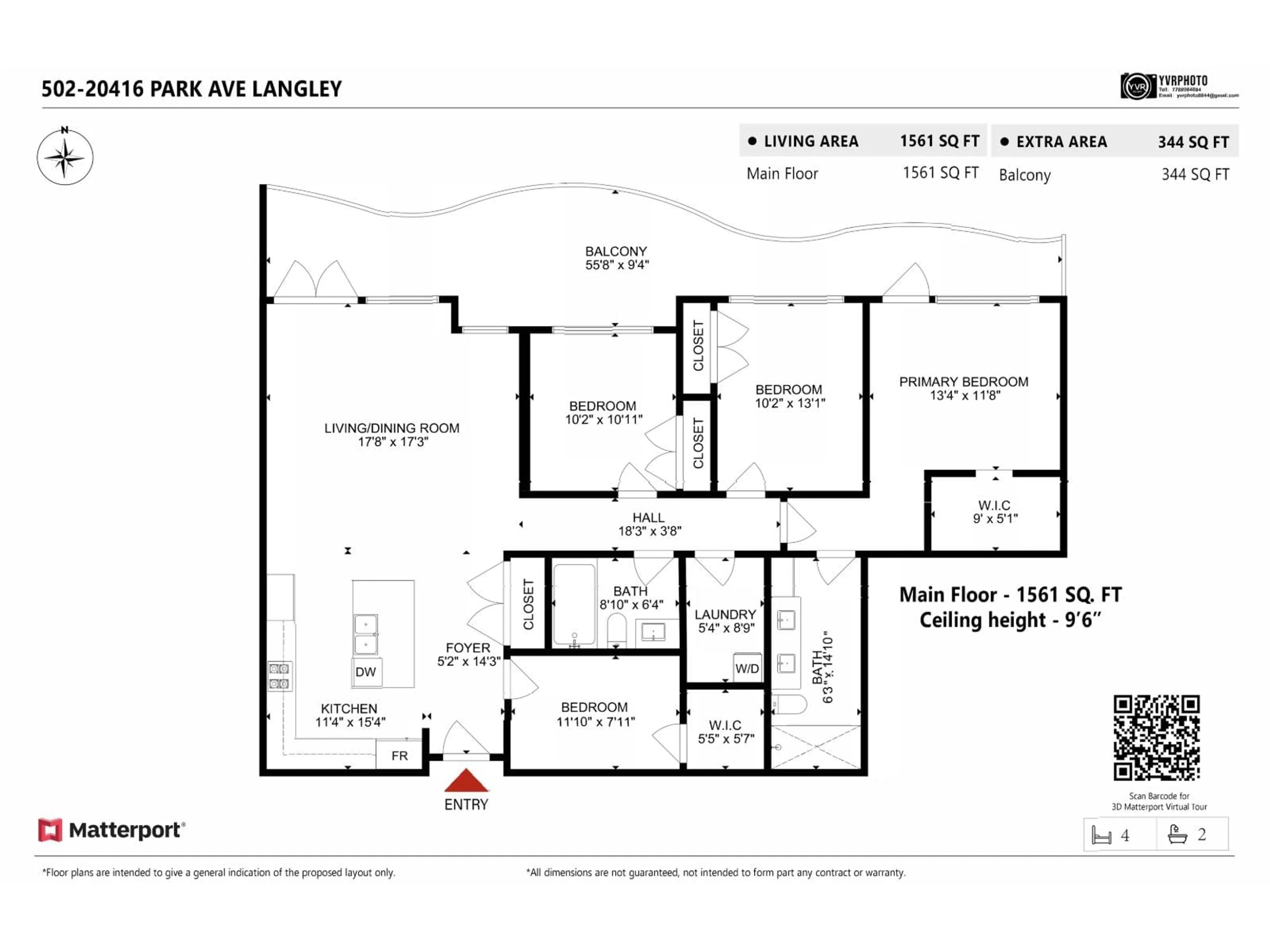 Floor plan for 502 - 20416 PARK, Langley British Columbia V3A0N2
