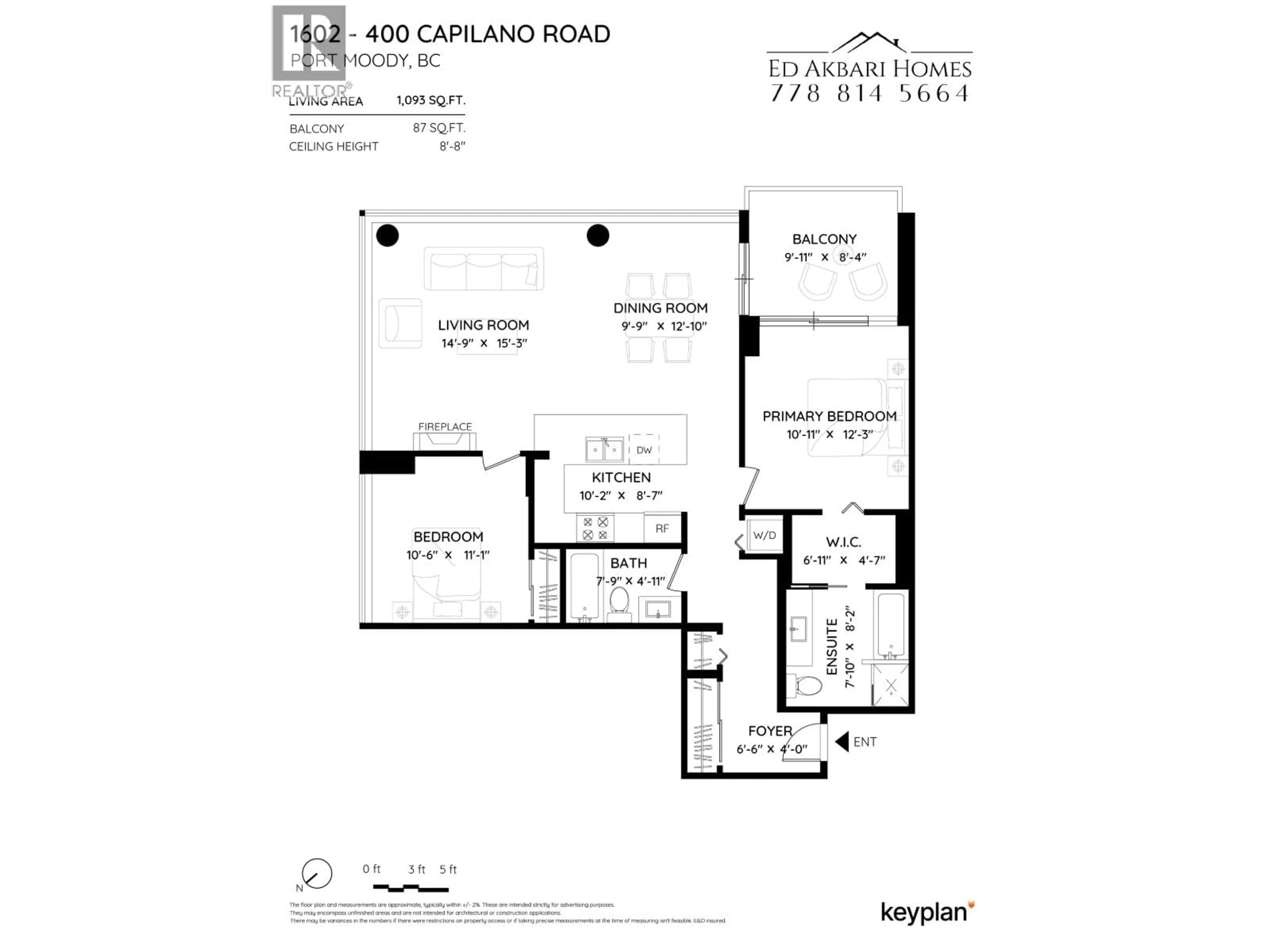Floor plan for 1602 - 400 CAPILANO ROAD, Port Moody British Columbia V3H0E1