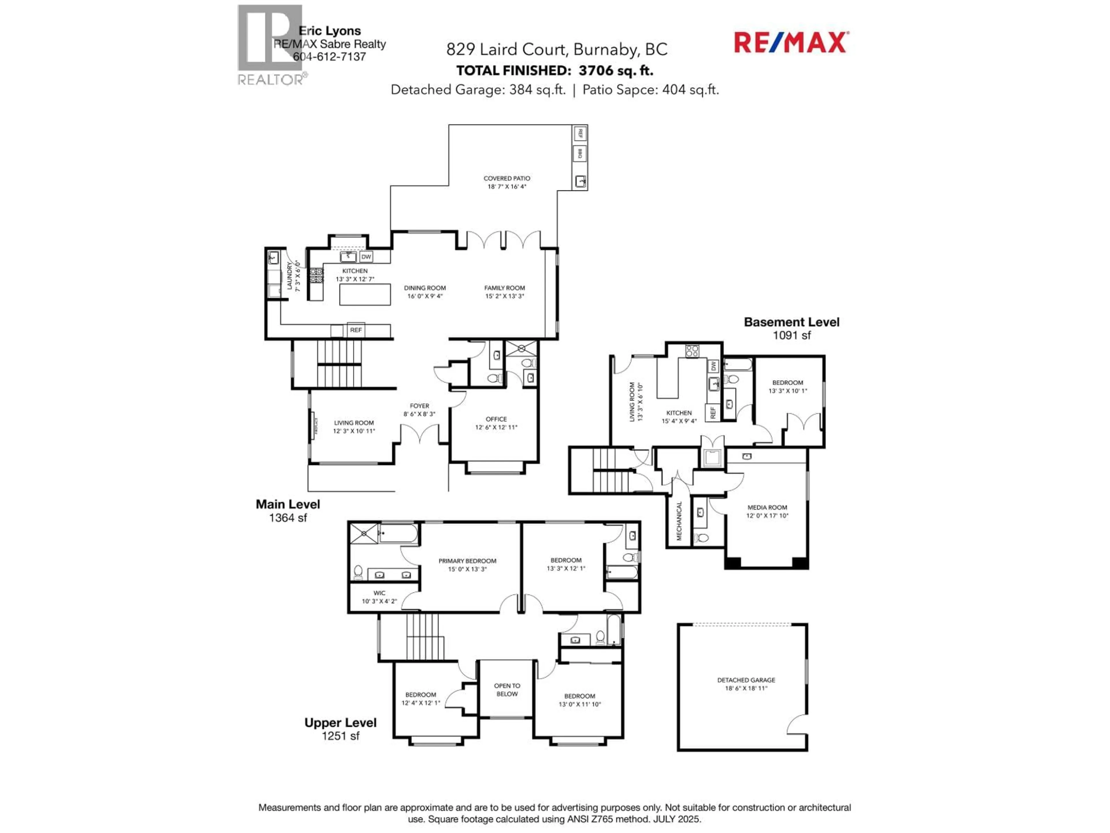 Floor plan for 829 LAIRD COURT, Burnaby British Columbia V5B0A6
