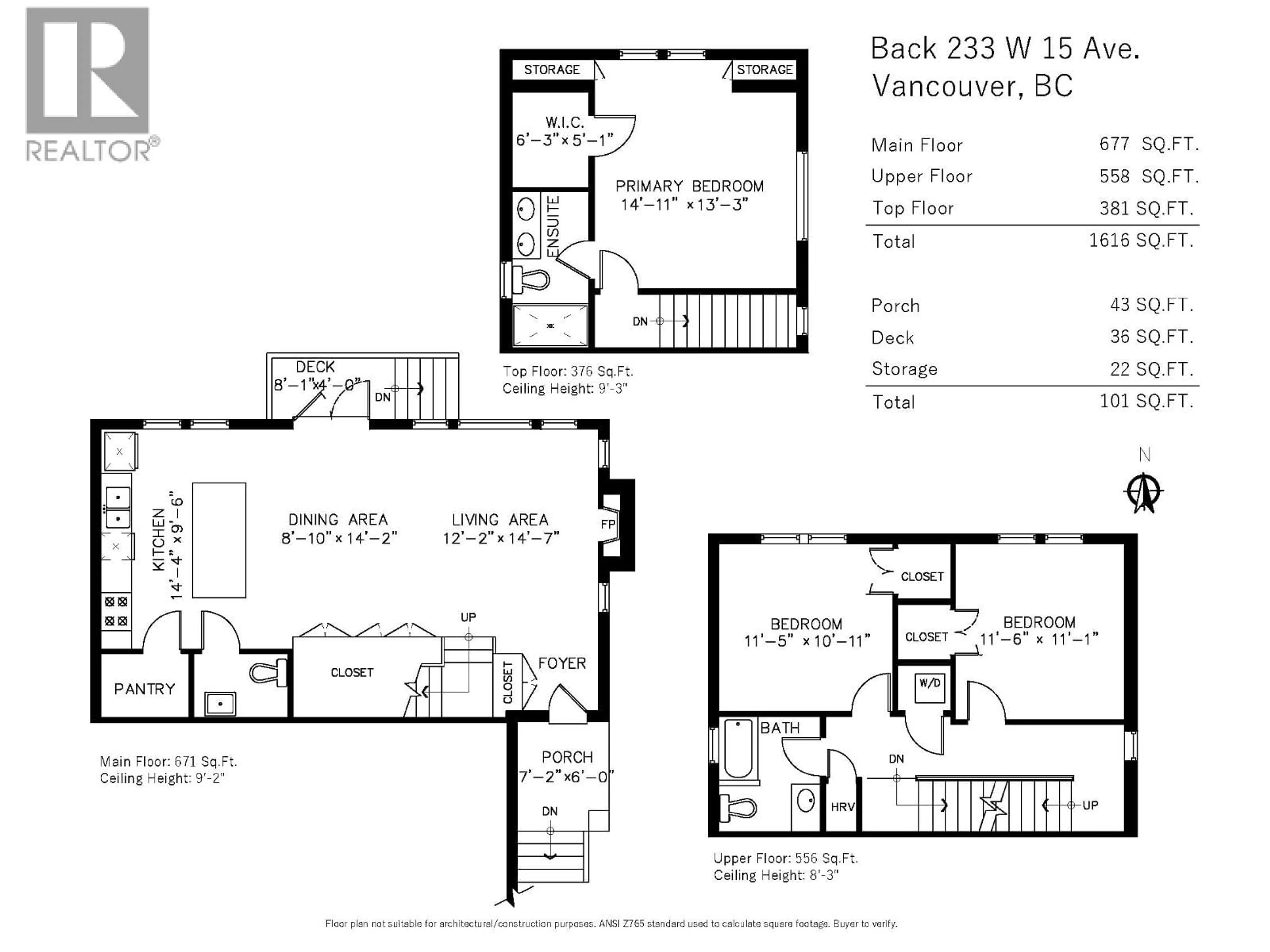 Floor plan for 231 15TH AVENUE, Vancouver British Columbia V5Y1Y1
