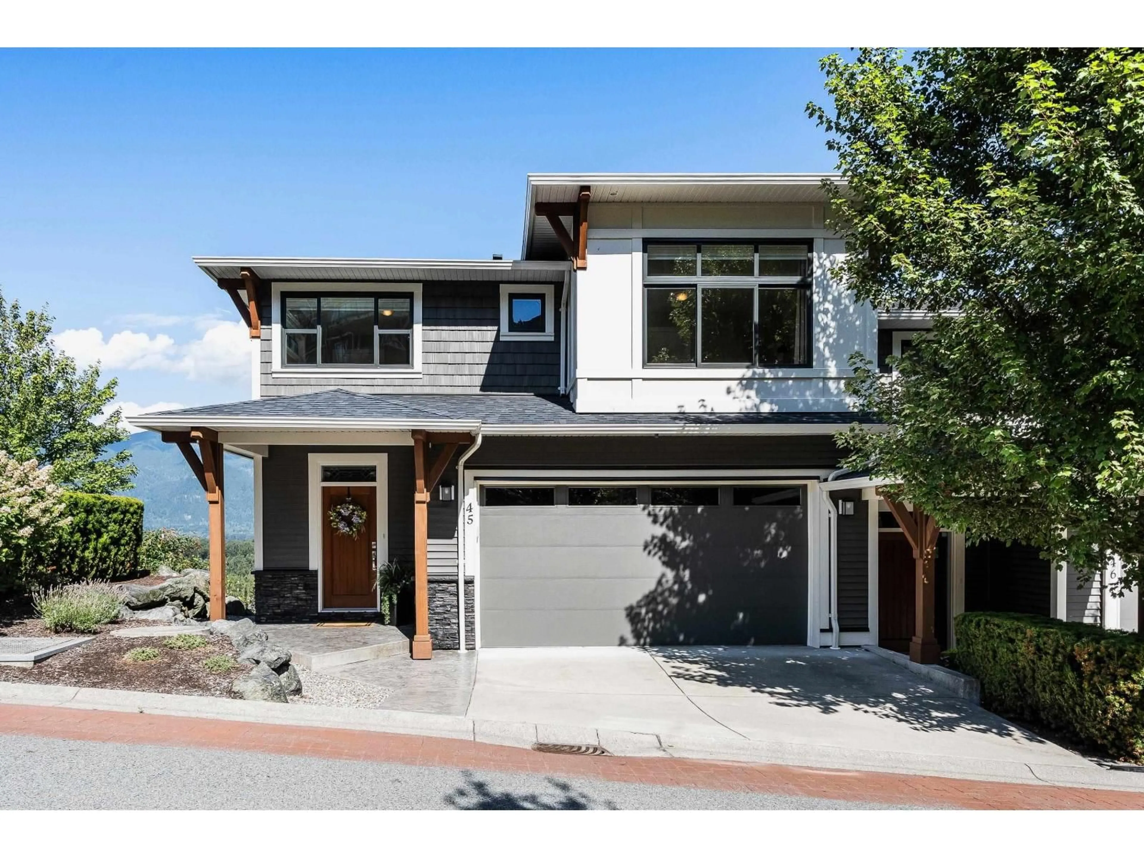 Home with brick exterior material, street for 45 - 43685 CHILLIWACK MOUNTAIN ROAD, Chilliwack British Columbia V2R0X5