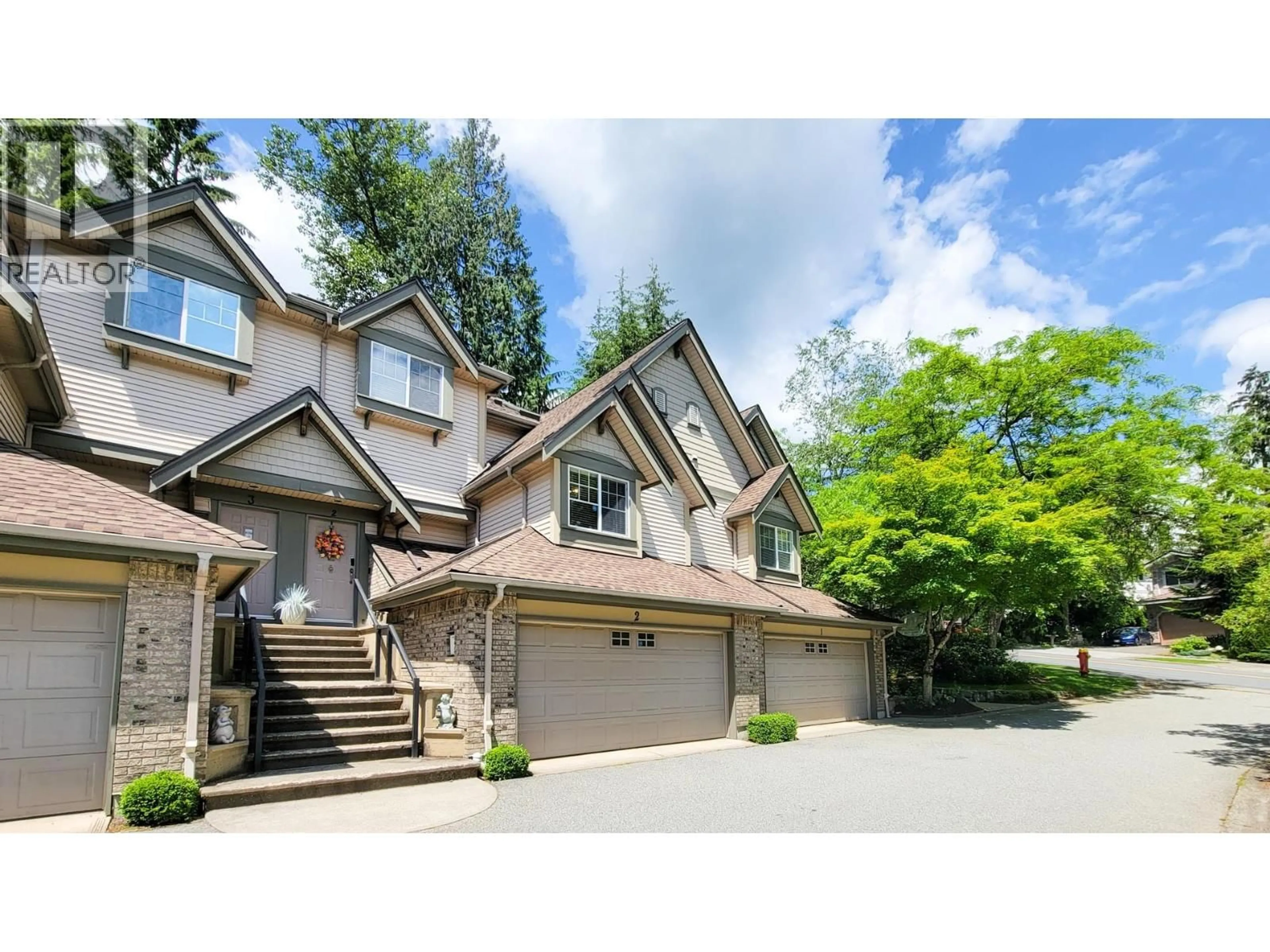Home with vinyl exterior material, street for 2 - 3300 PLATEAU BOULEVARD, Coquitlam British Columbia V3E3L6