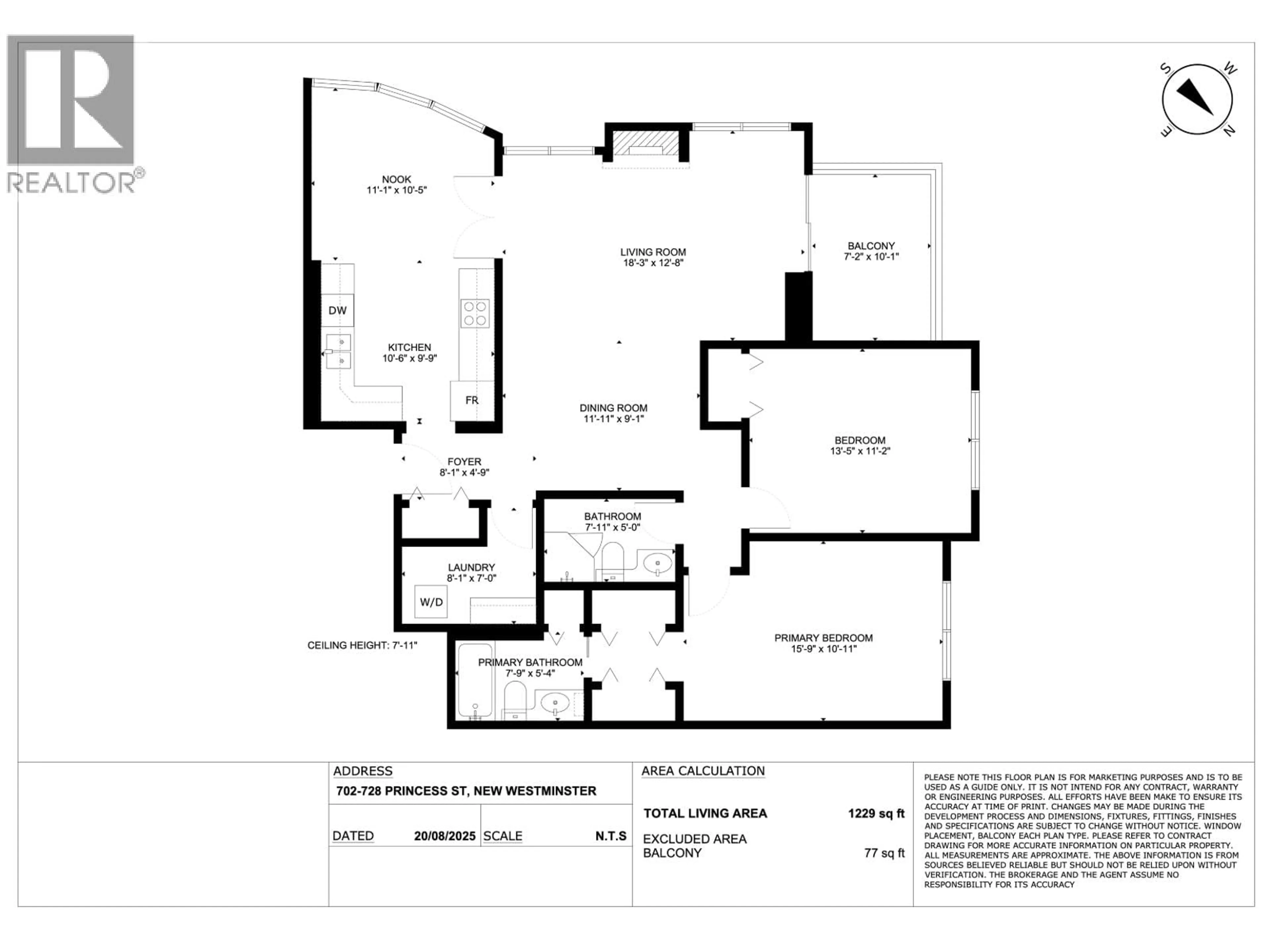 Floor plan for 702 - 728 PRINCESS STREET, New Westminster British Columbia V3M6S4