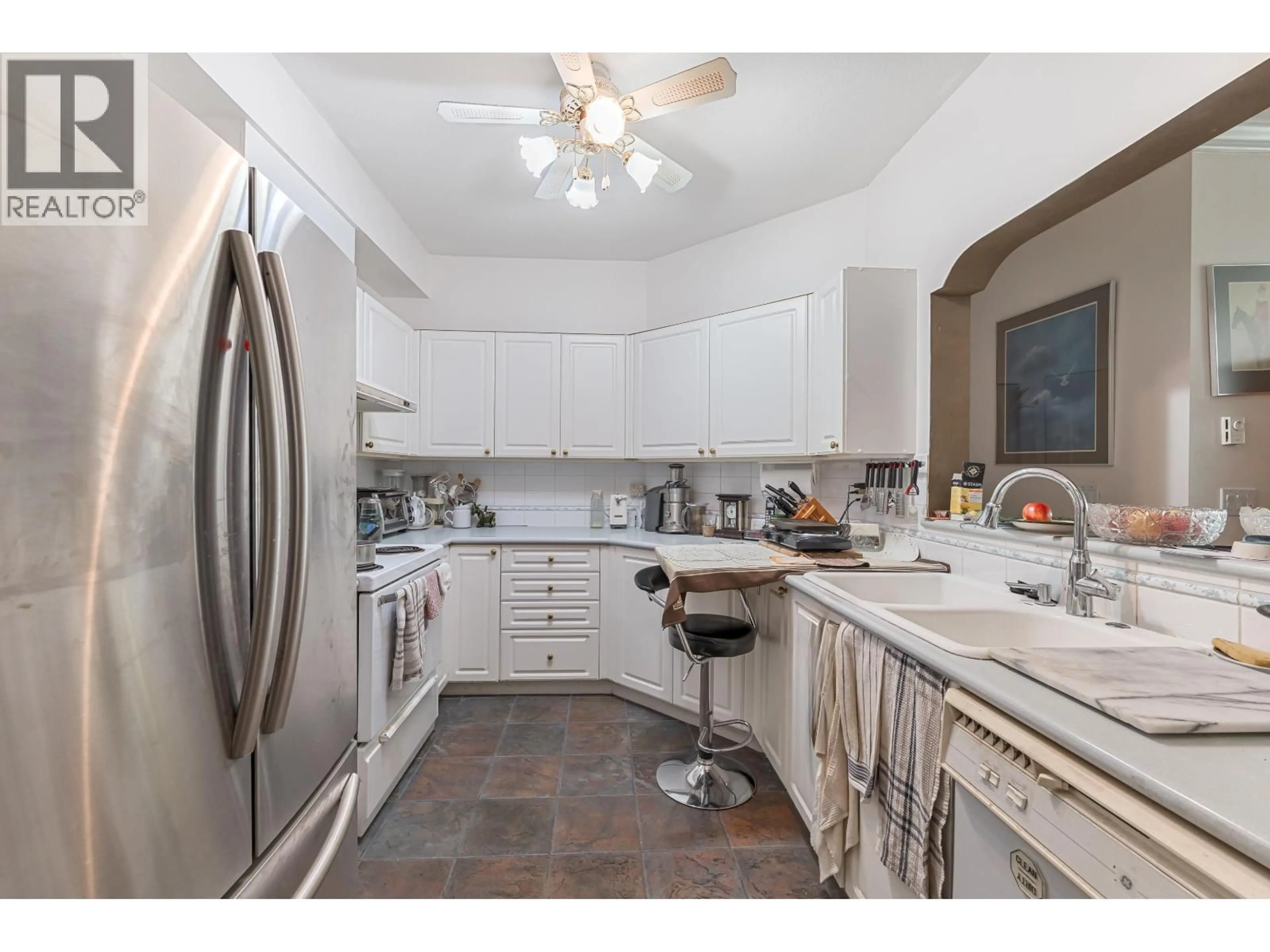 Standard kitchen, ceramic/tile floor for 203 - 8380 JONES ROAD, Richmond British Columbia V6Y1L6