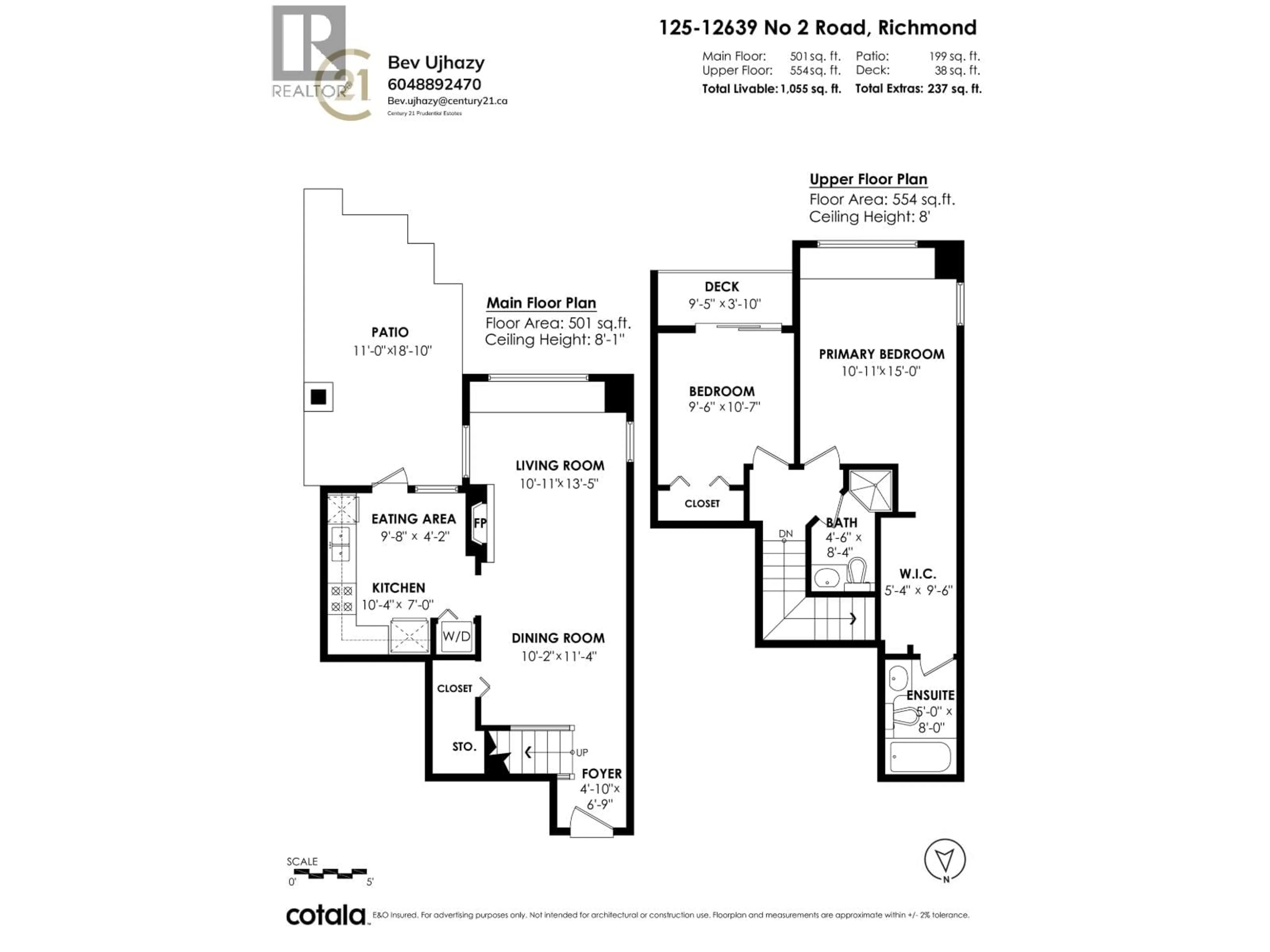 Floor plan for 125 - 12639 NO. 2 ROAD, Richmond British Columbia V7E6N6